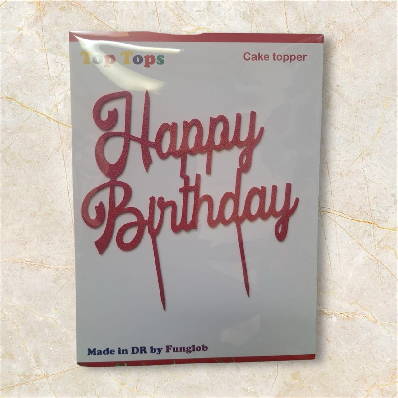 Topper de pastel "Happy birthday"