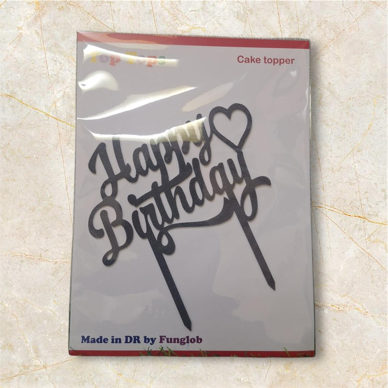 Topper de pastel "Happy birthday"