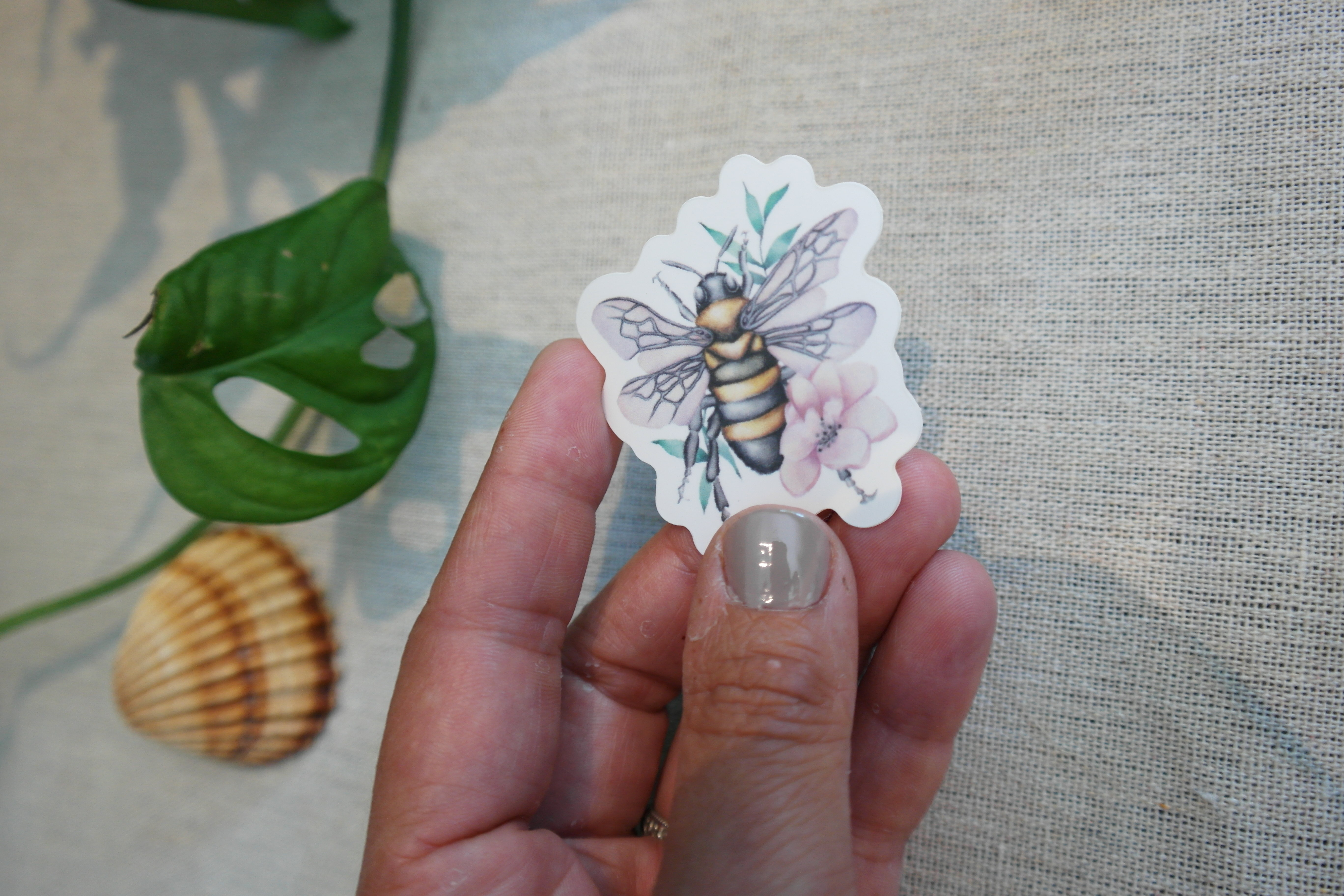 Stickers Abeille fleurie