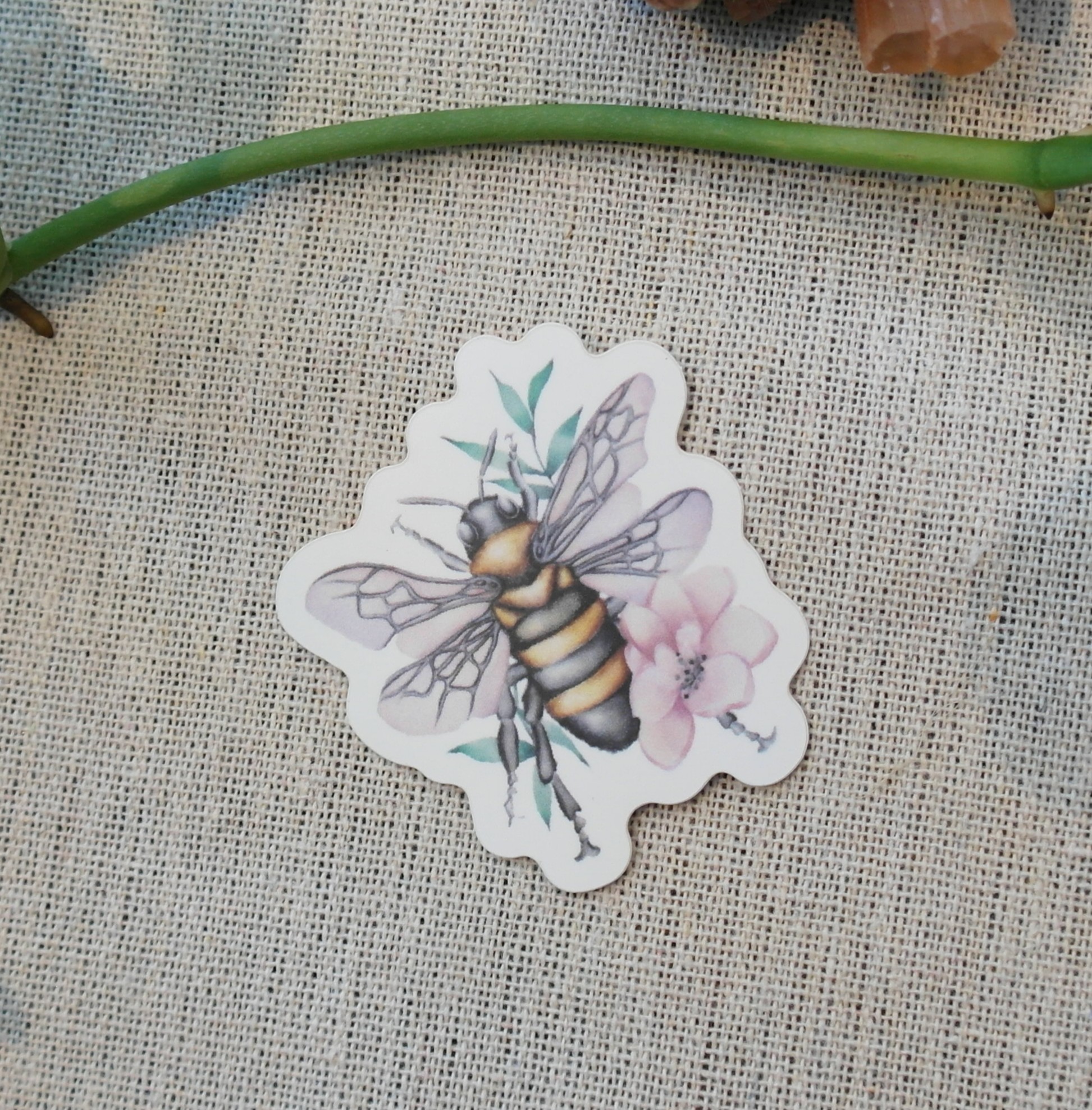 Stickers Abeille fleurie