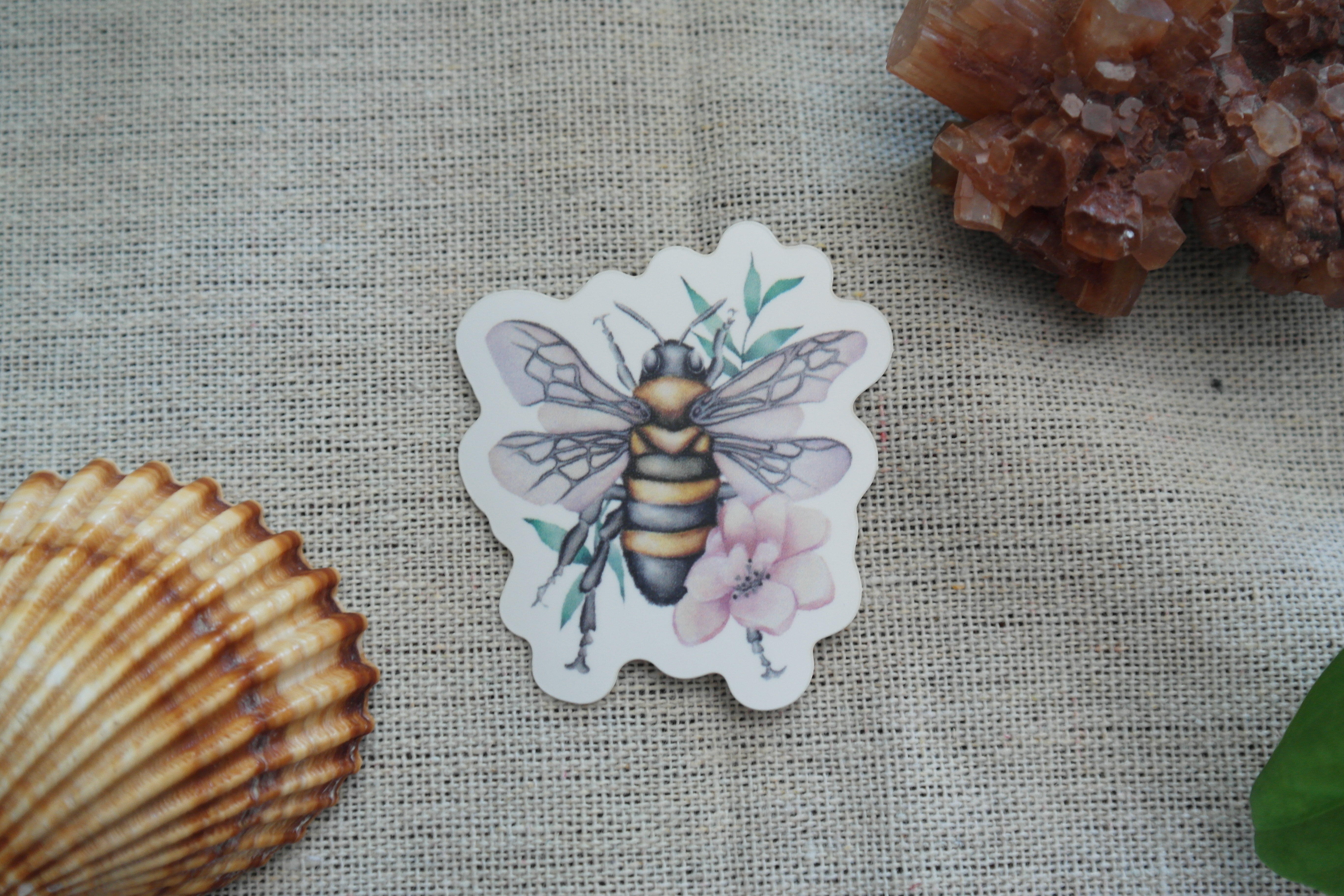 Stickers Abeille fleurie
