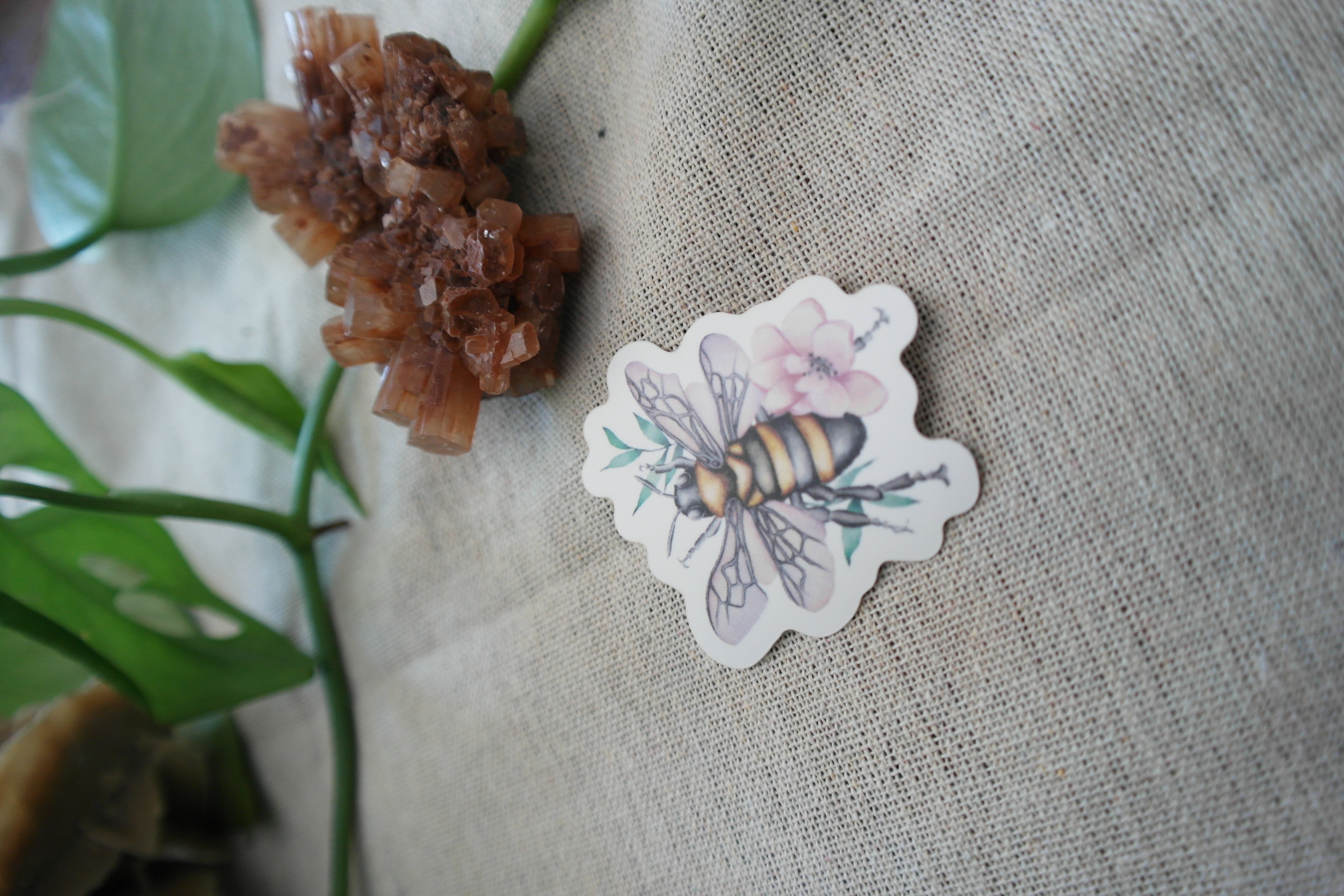 Stickers Abeille fleurie