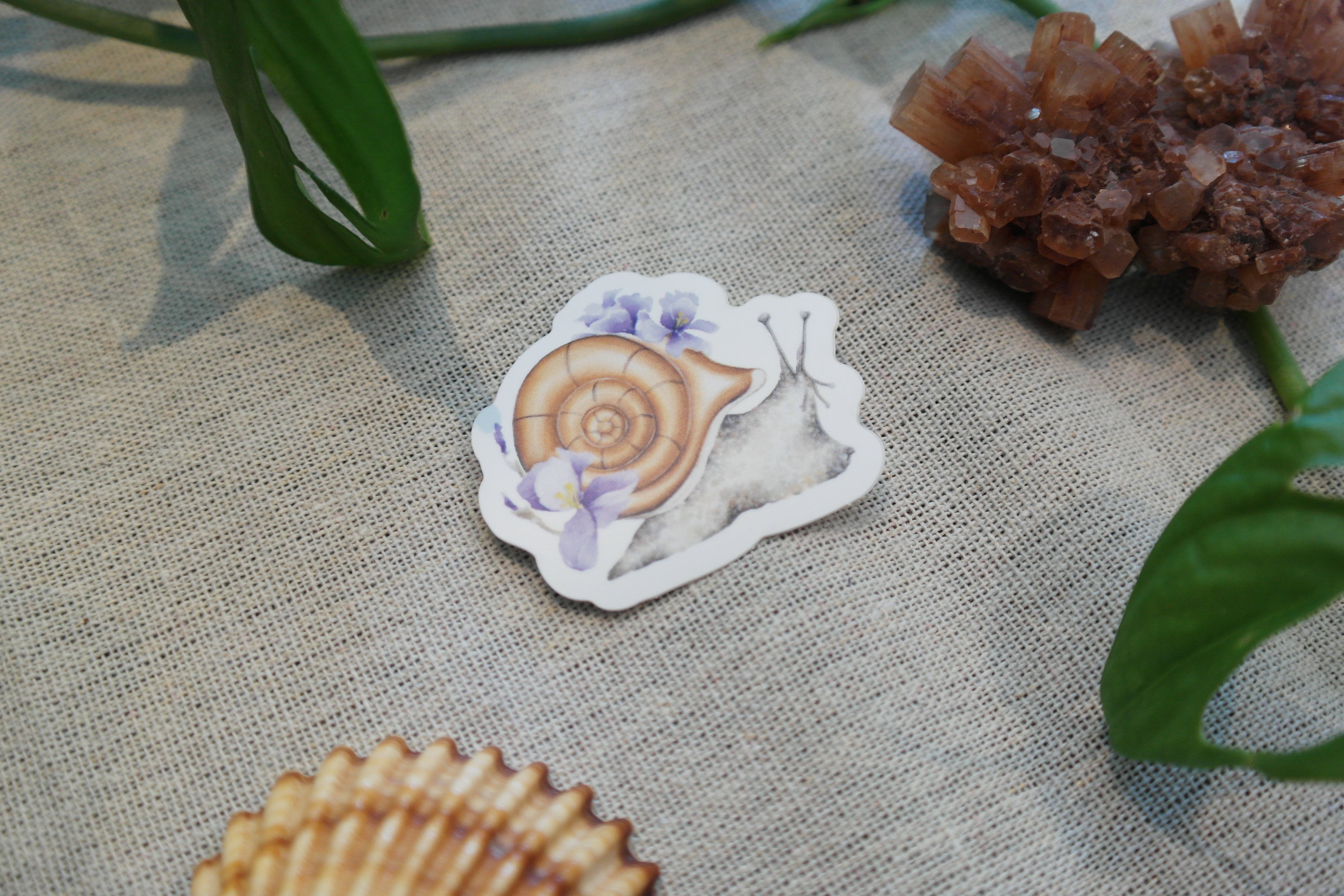 Stickers Escargot aux iris 