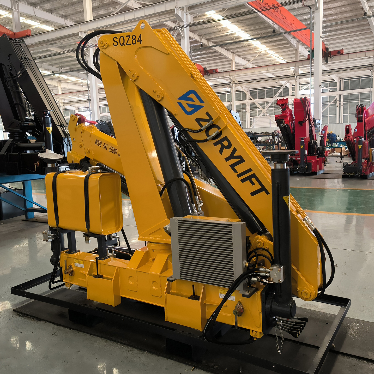 SQZ84 4 Ton Folding Boom Crane - ZORYLIFT Truck Mounted Crane