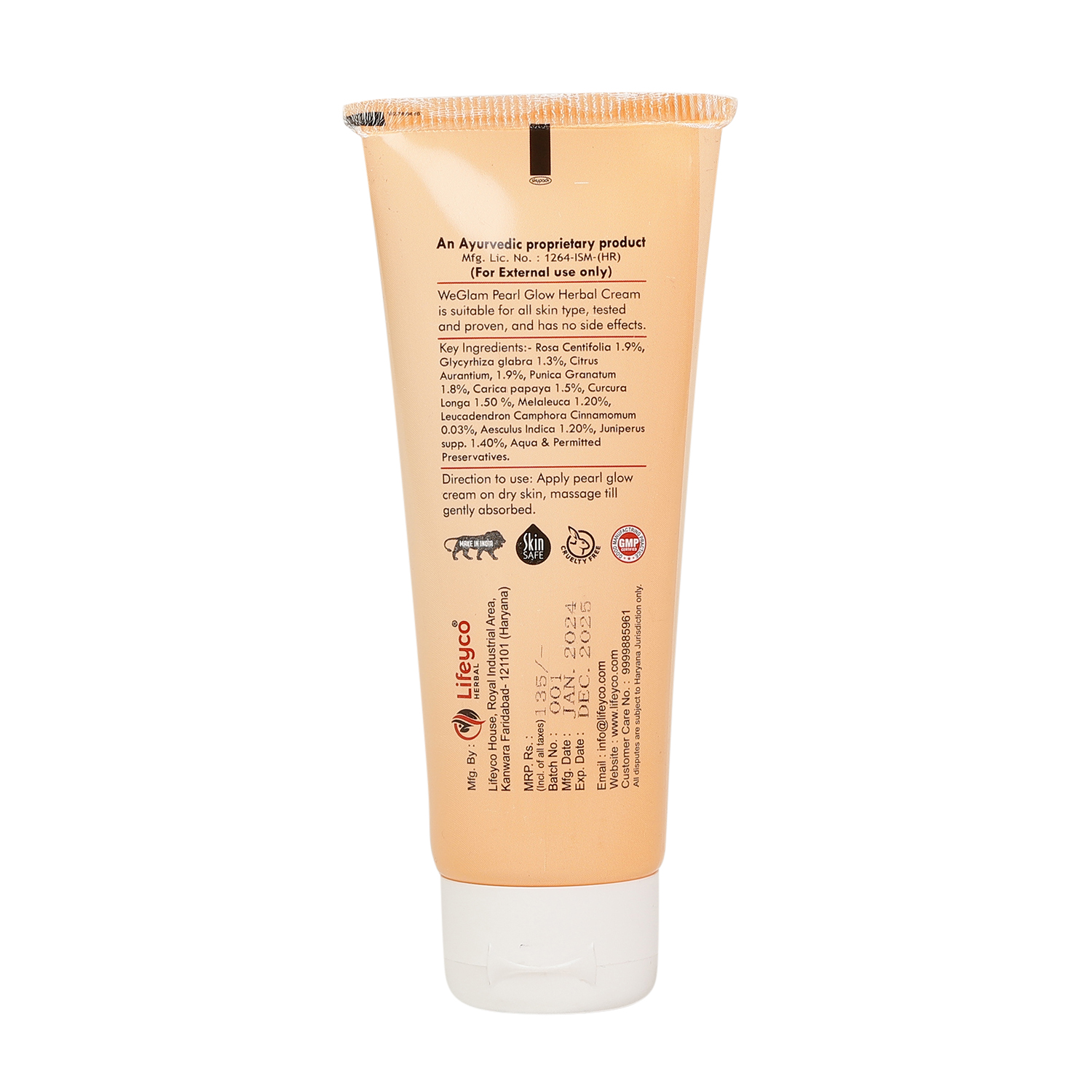 WeGlam Pearl Glow Herbal Face Cream