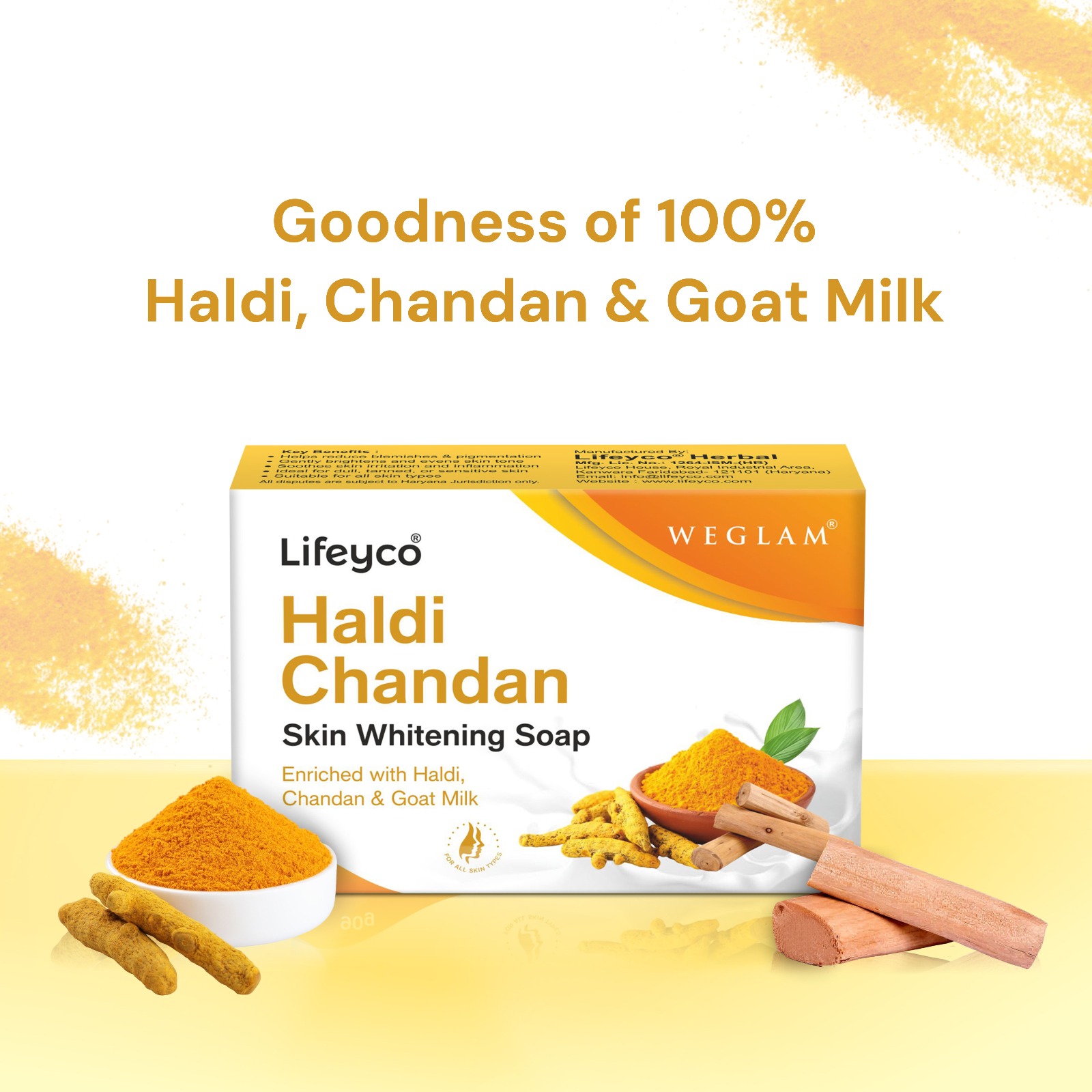 WeGlam Haldi Chandan Skin Whitening Soap