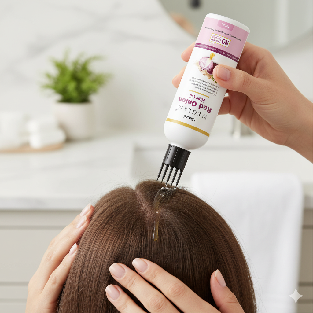 Lifeyco® Red Onion Hair Oil – Clinical Strength Anti-Hairfall Oil | With Red Onion, 21 Ayurvedic Herbs, Almond, Castor & Sesame | For Hair Regrowth, Dandruff Control | Men & Women | 100ml