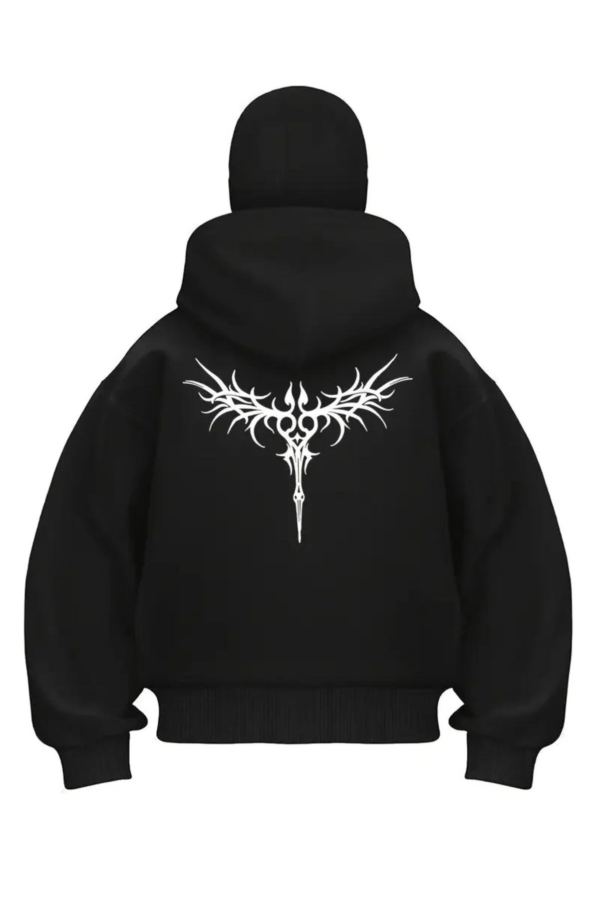 Black Tribal Graphic Hoodie