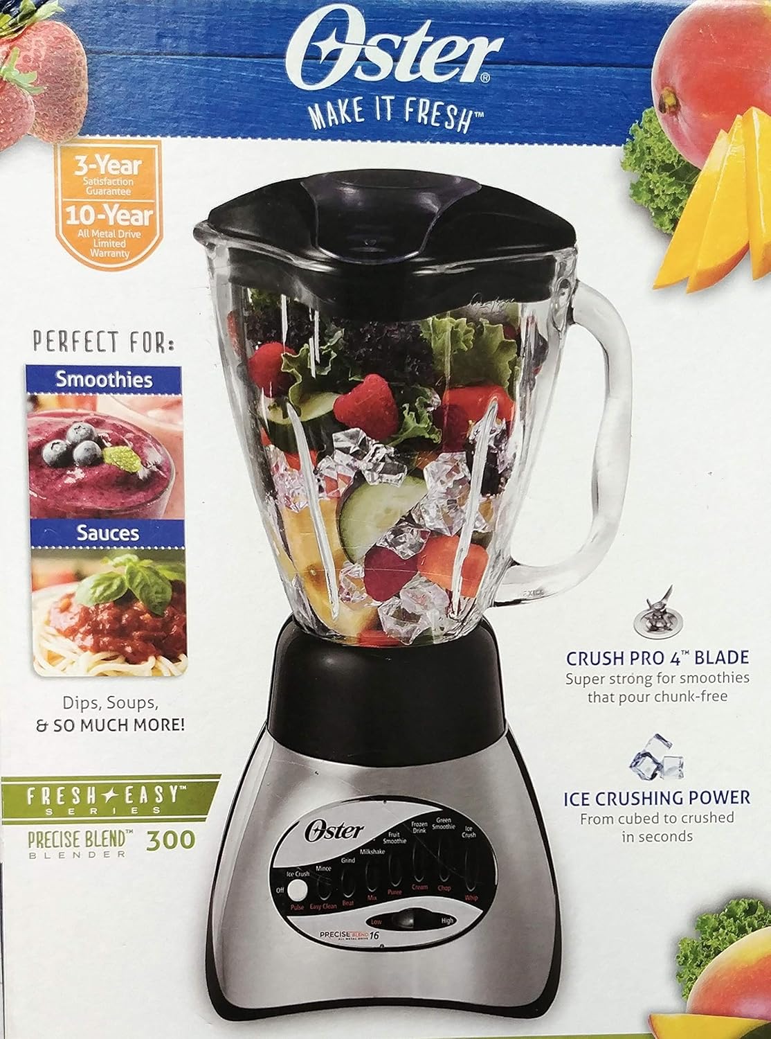 🥤 Oster 16-Speed Blender with Glass Jar