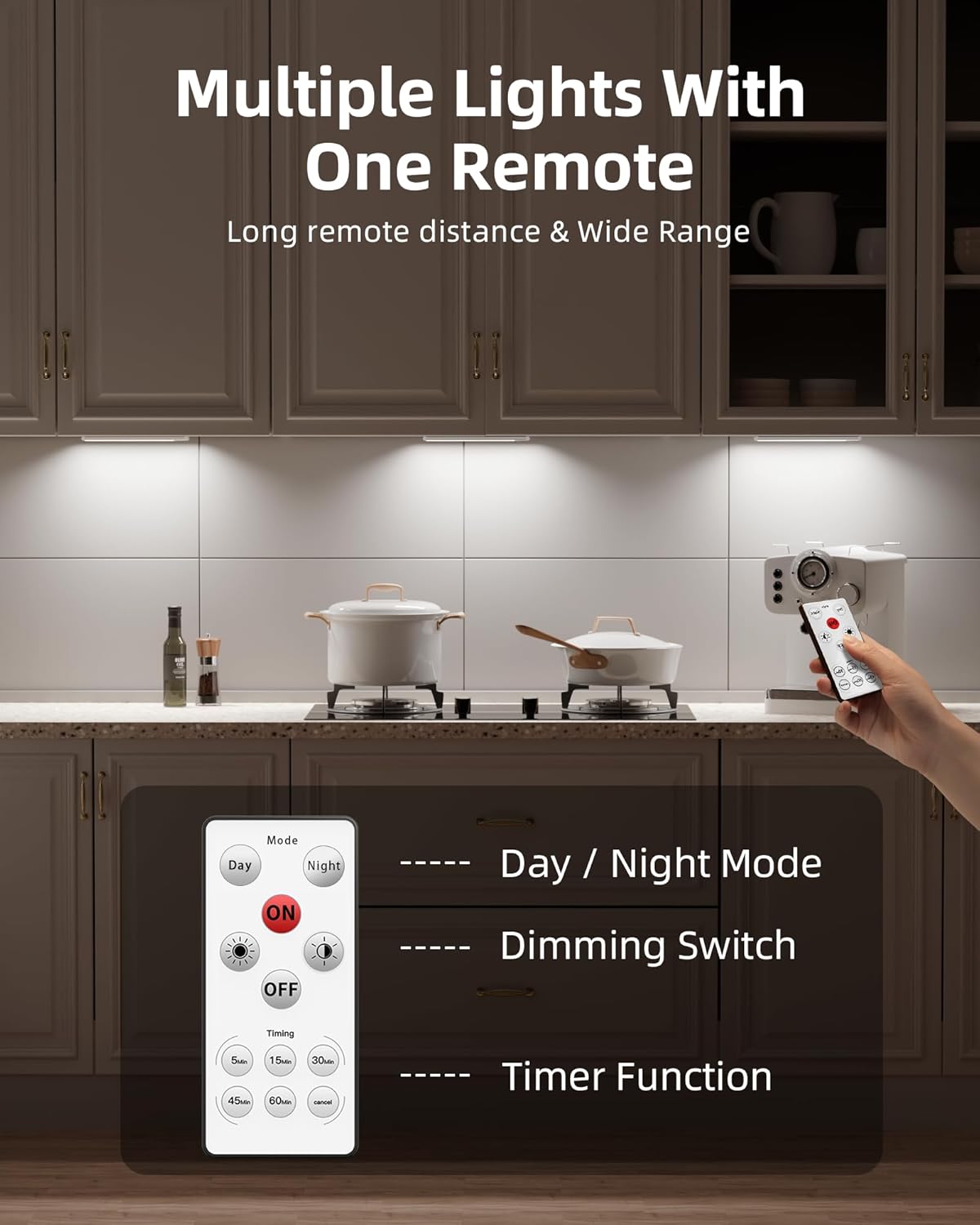 EZVALO Rechargeable Wireless Motion Sensor Undercabinet Lights