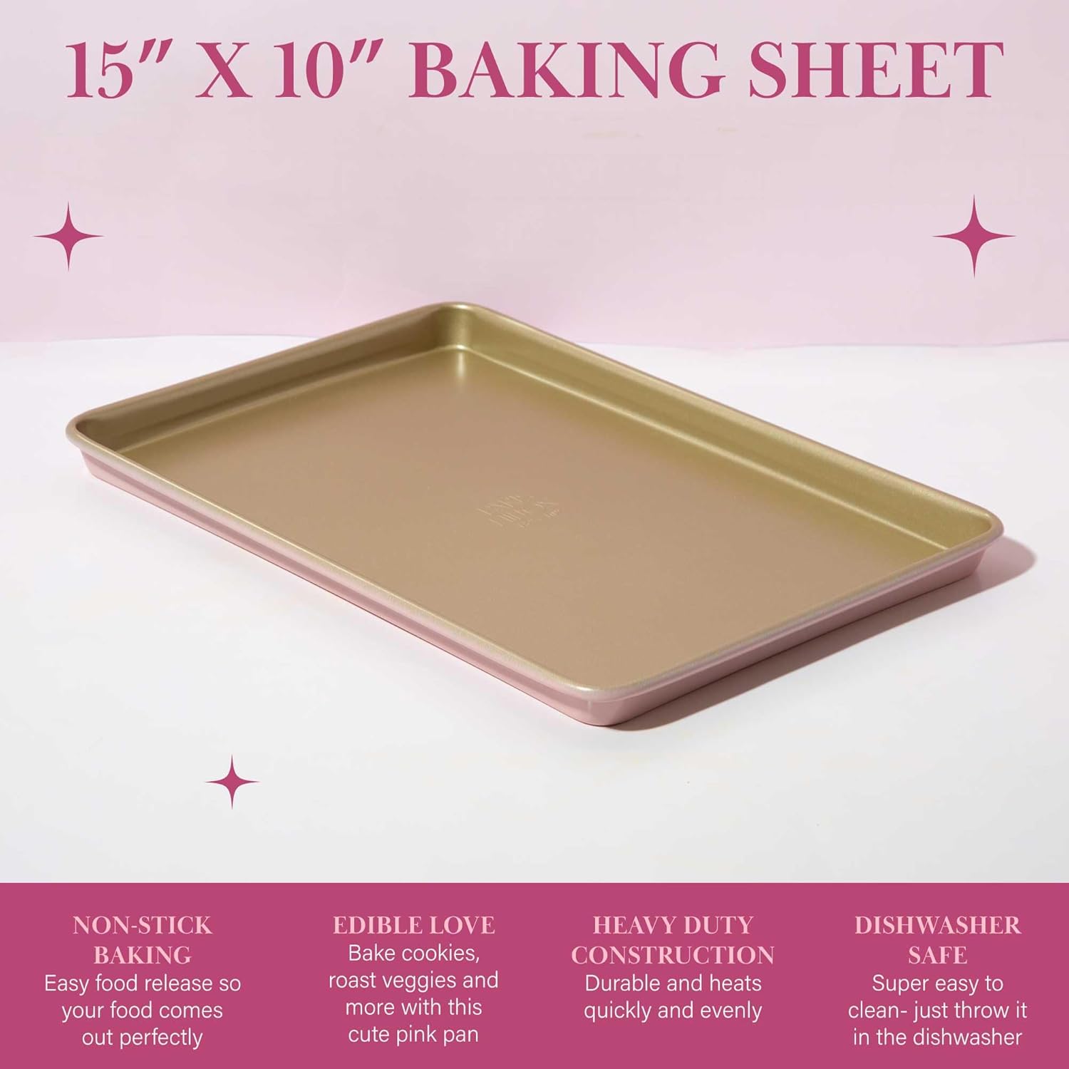✨ Paris Hilton 5-Piece Nonstick Bakeware Set (Champagne Gold)