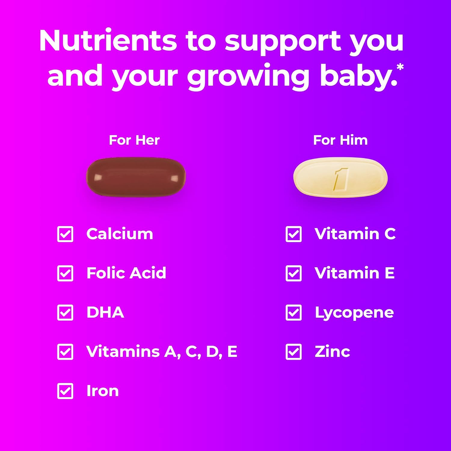 👩‍❤️‍👨 His & Hers Preconception Vitamin Bundle