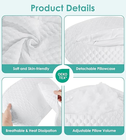 DONAMA Cooling Adjustable Pregnancy Pillow