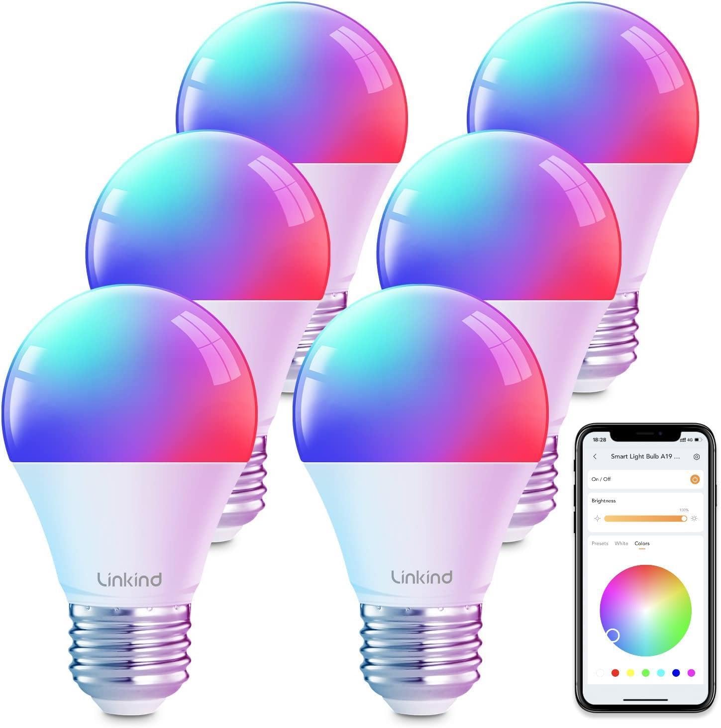 Linkind Wi-Fi Smart Color-Changing Light Bulbs