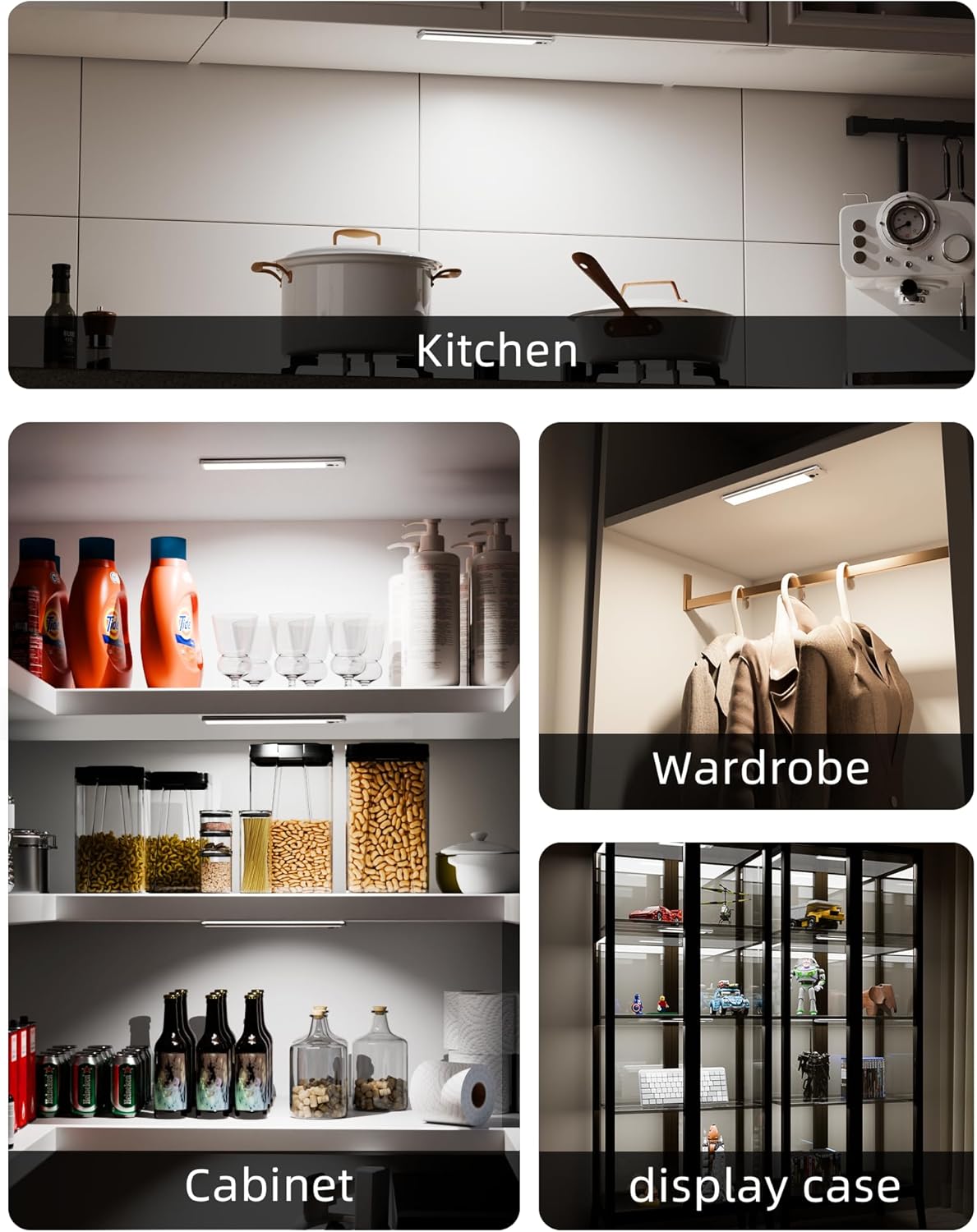 EZVALO Rechargeable Wireless Motion Sensor Undercabinet Lights