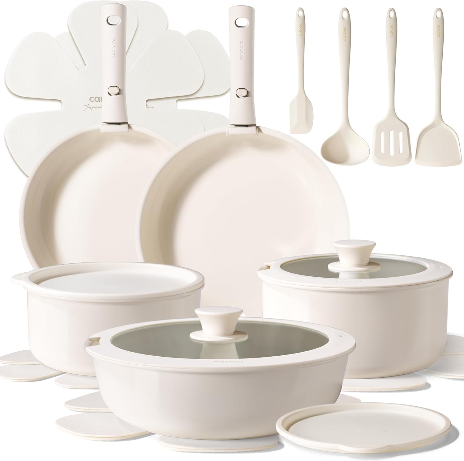 🍳 CAROTE 19-Piece Nonstick Stackable Cookware Set