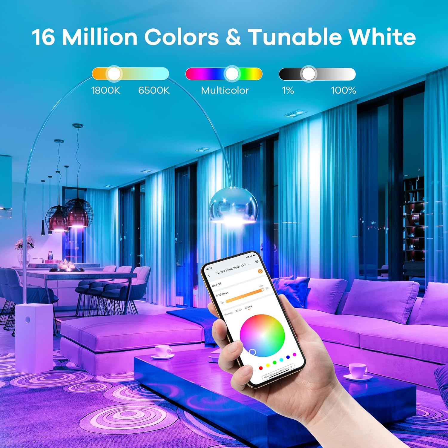 Linkind Wi-Fi Smart Color-Changing Light Bulbs