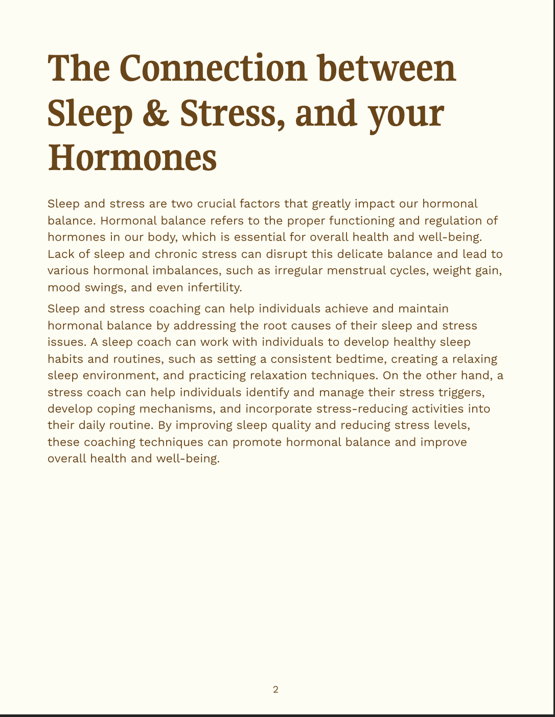 Sleep and Stress Guide for Hormonal Balance