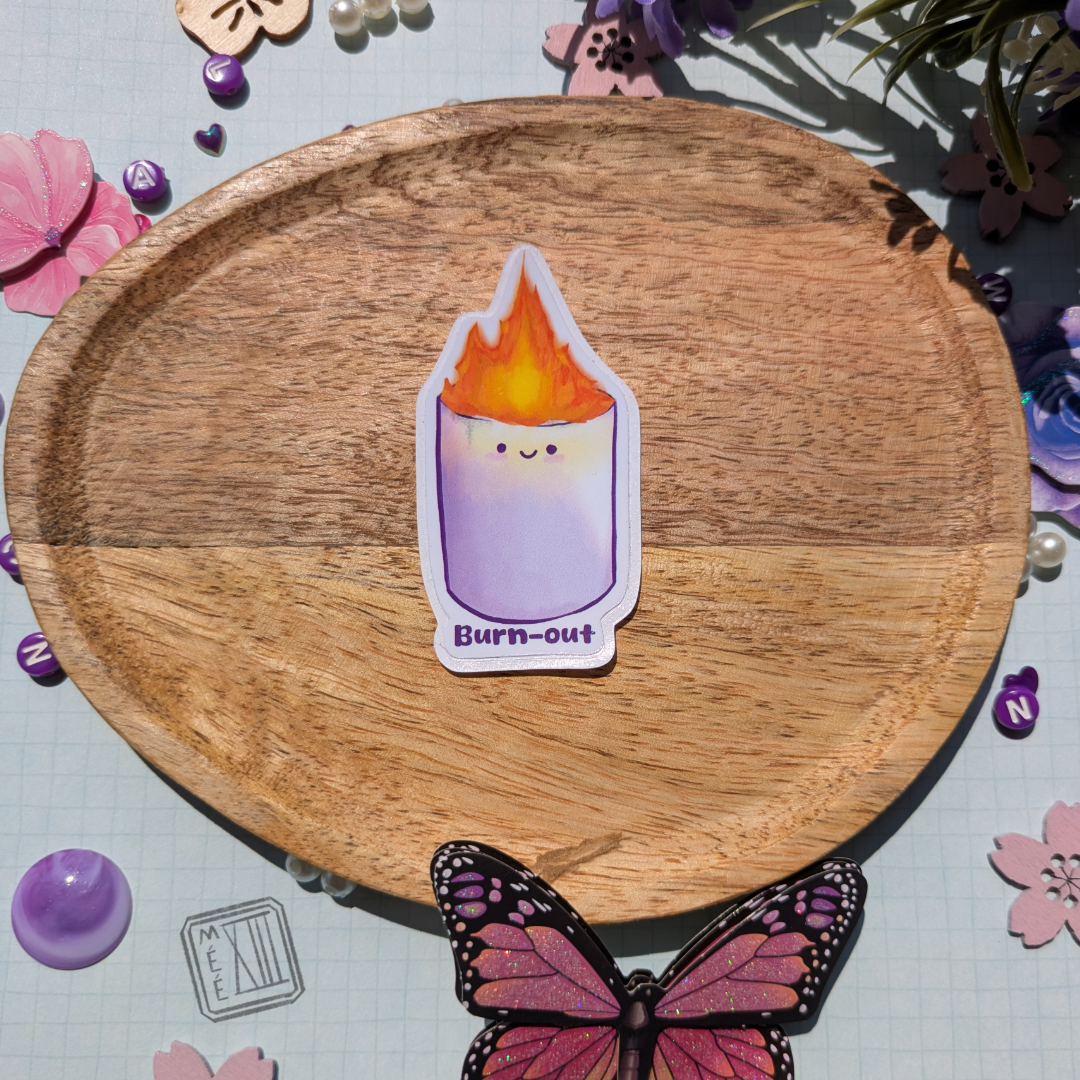 Burn out sticker mignon de chamallow