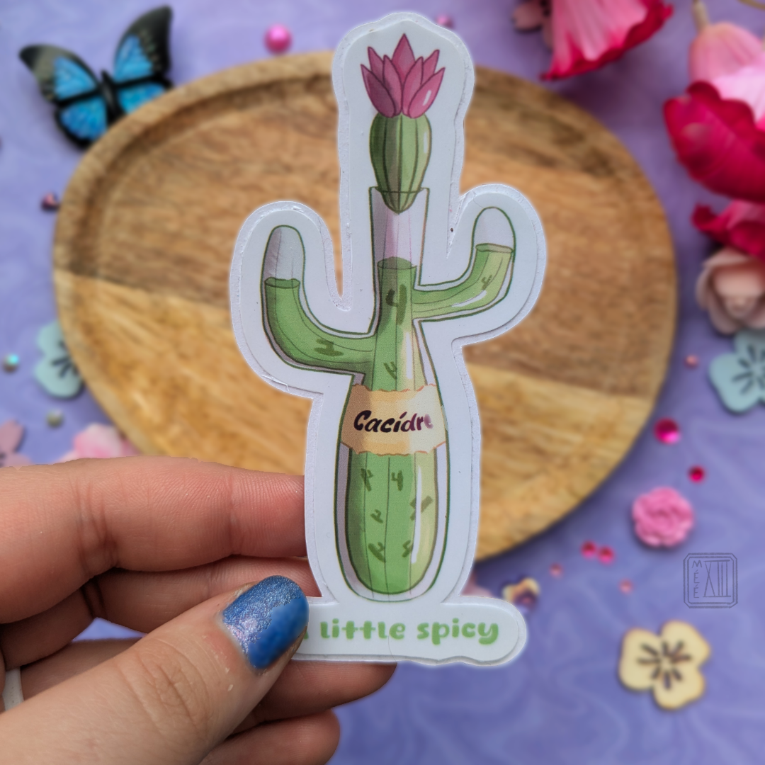 Stickers humoristique de cidre de cactus