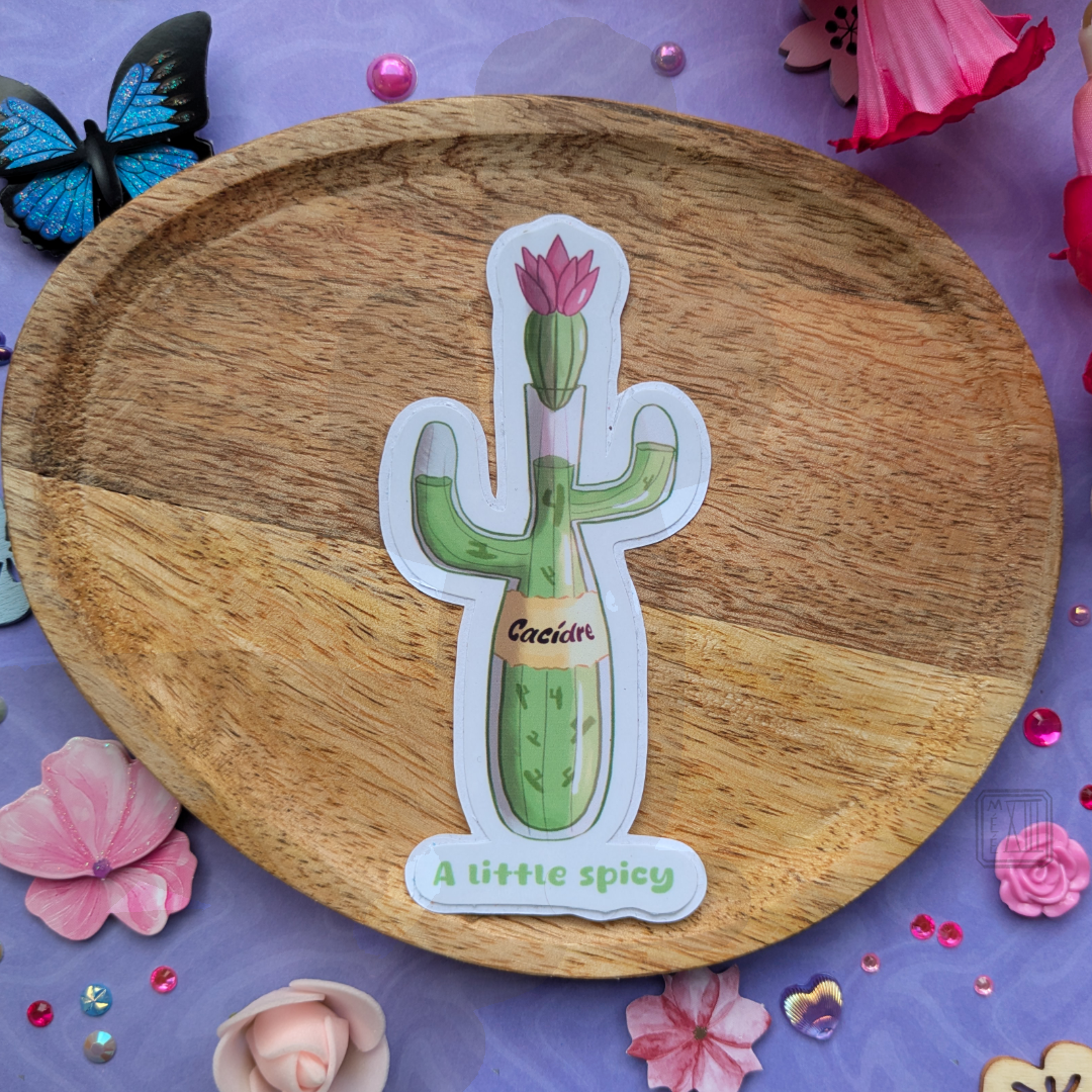 Stickers humoristique de cidre de cactus