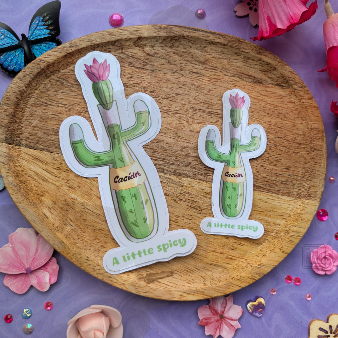 Stickers humoristique de cidre de cactus