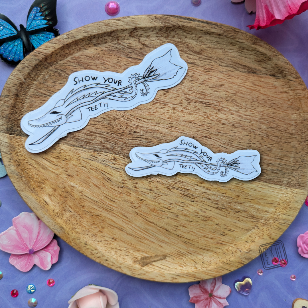 Stickers humoristique de Balais crocodile