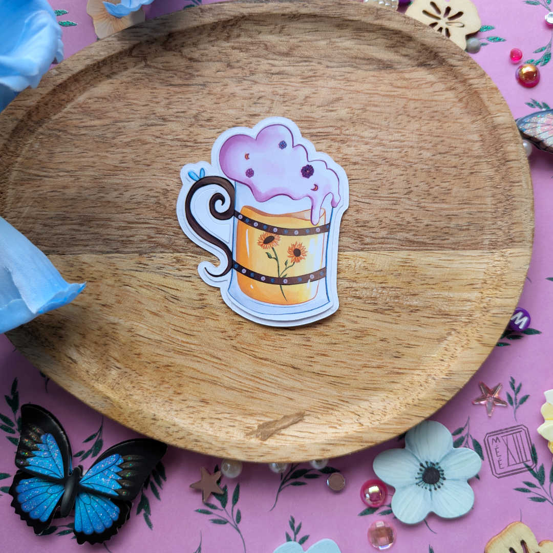 Stickers humoristique et mignon bière féérique 