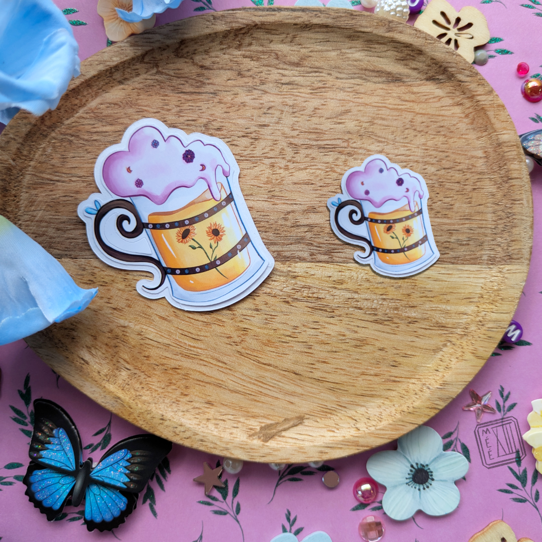 Stickers humoristique et mignon bière féérique 