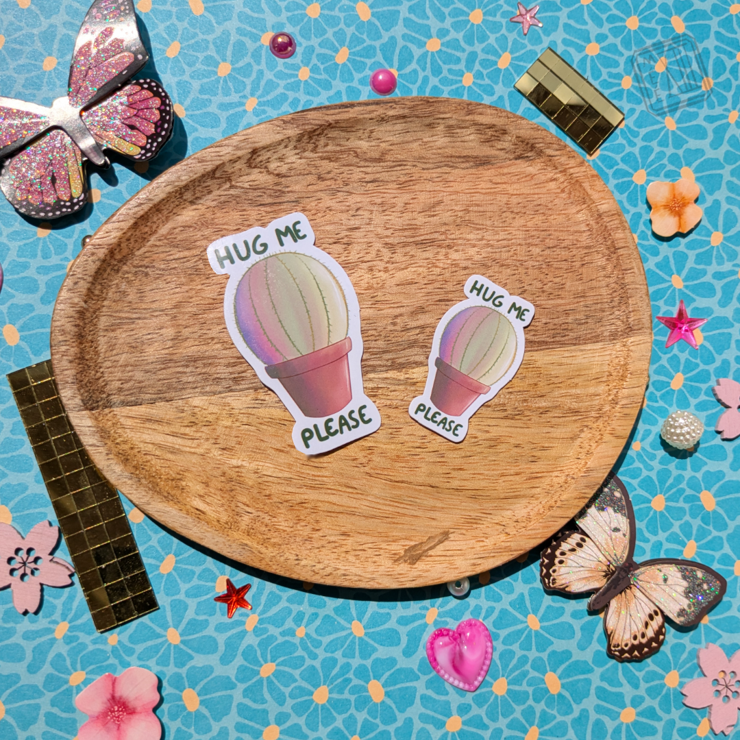 Stickers Cactus mignon hug me