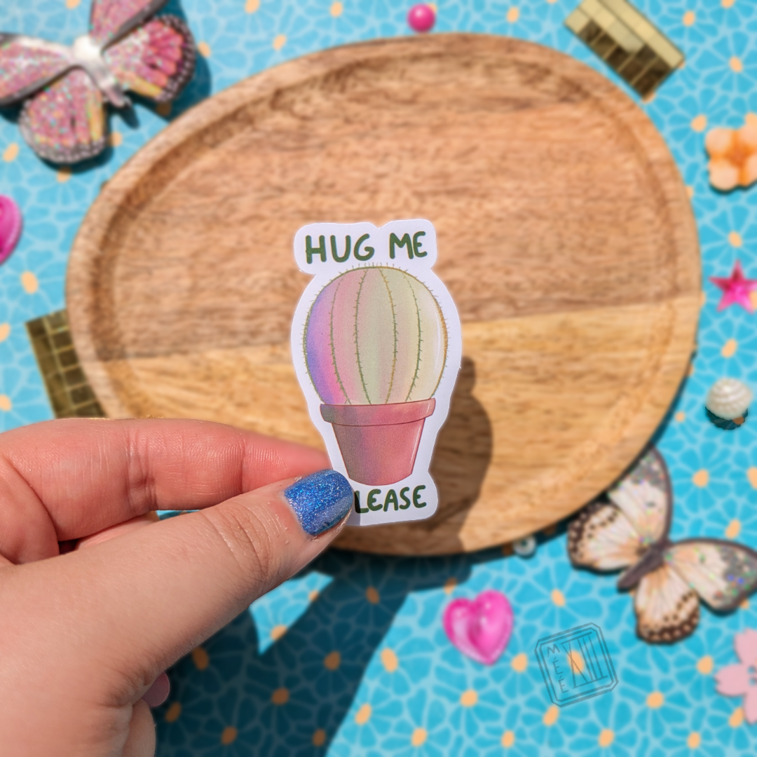 Stickers Cactus mignon hug me