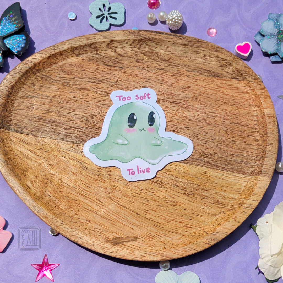 Stickers Slime Donjons et Dragons Too soft to live