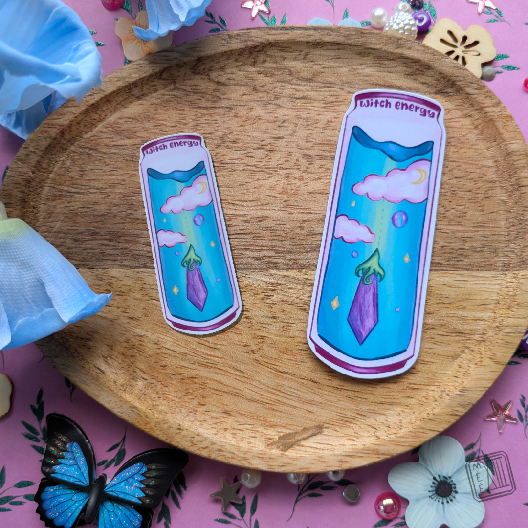 Stickers Witchy Energy Canette de boissons énergétique