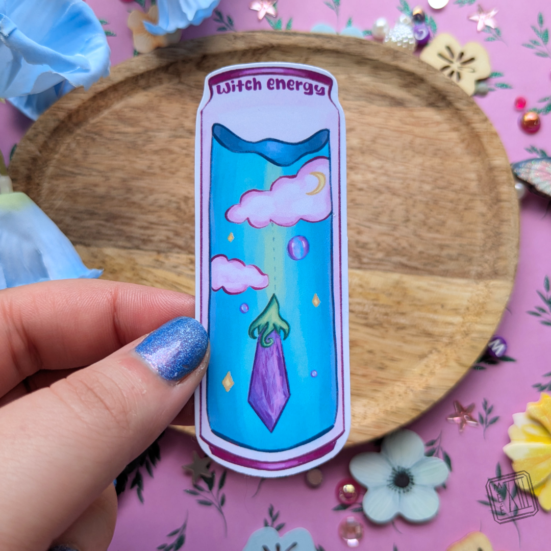 Stickers Witchy Energy Canette de boissons énergétique