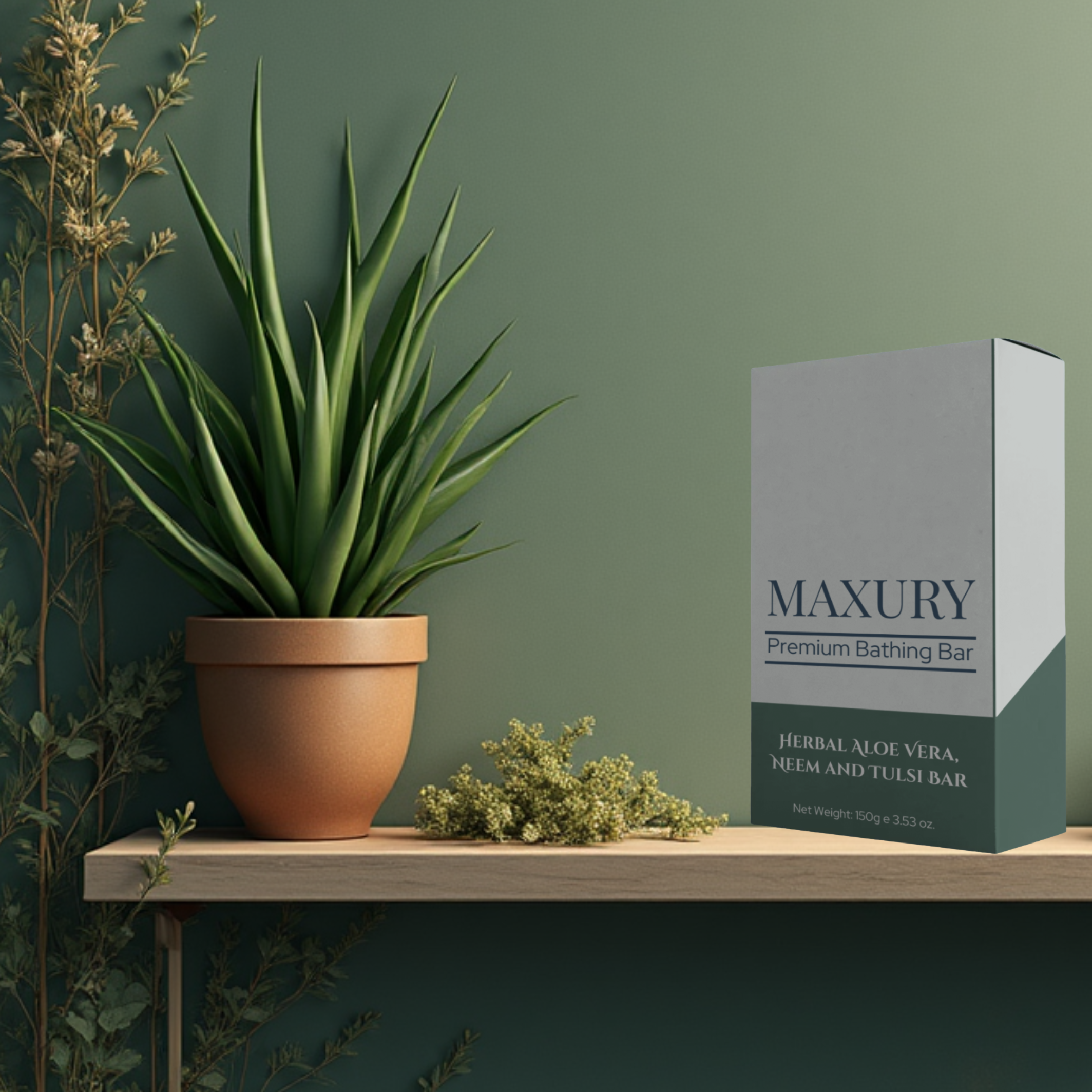 Herbal Aloe Vera, Neem and Tulsi Bar