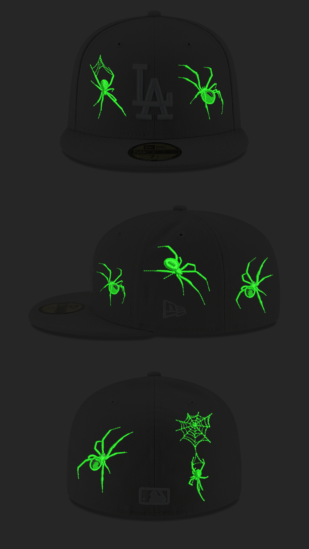 Gorra Starboyz Glow Spiders - Pulsera + Stickers