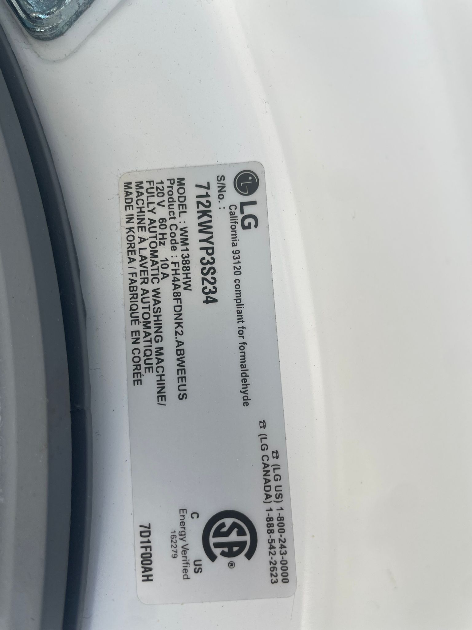 2.4 cu.ft. Smart wi-fi Enabled Compact Front Load Washer with Built-In Intelligence