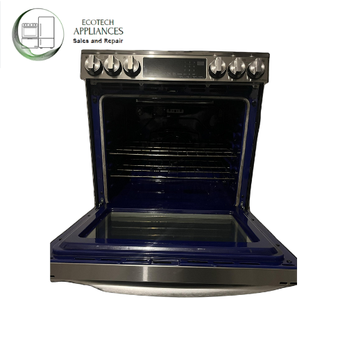 LG InstaView with Air Fry 30-in Glass Top 5 burners 6.3-cu ft Convection Oven Slide-In Electric Range 