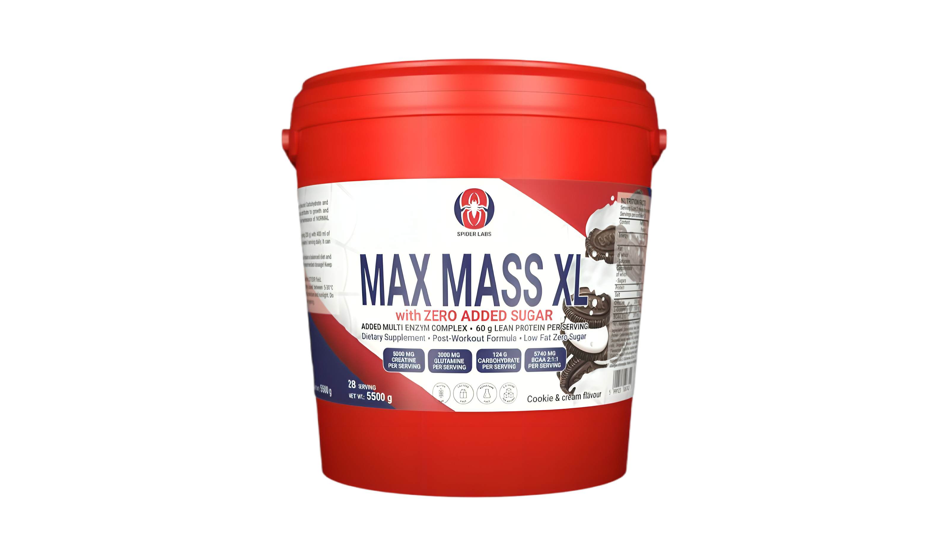 SpiderLabs MAX Mass XL – Cookies & Cream – 5.5 kg