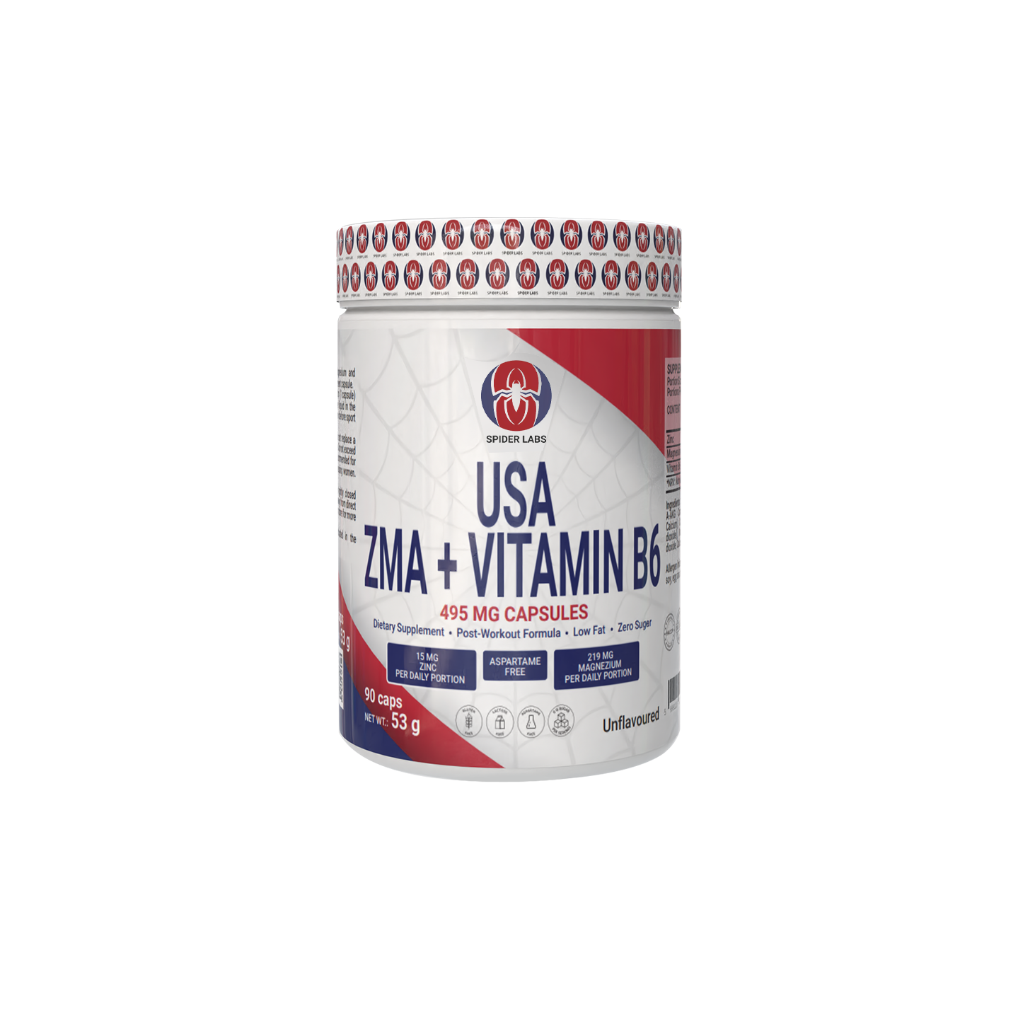 SpiderLabs USA ZMA + Vitamin B6 – 90 Capsules