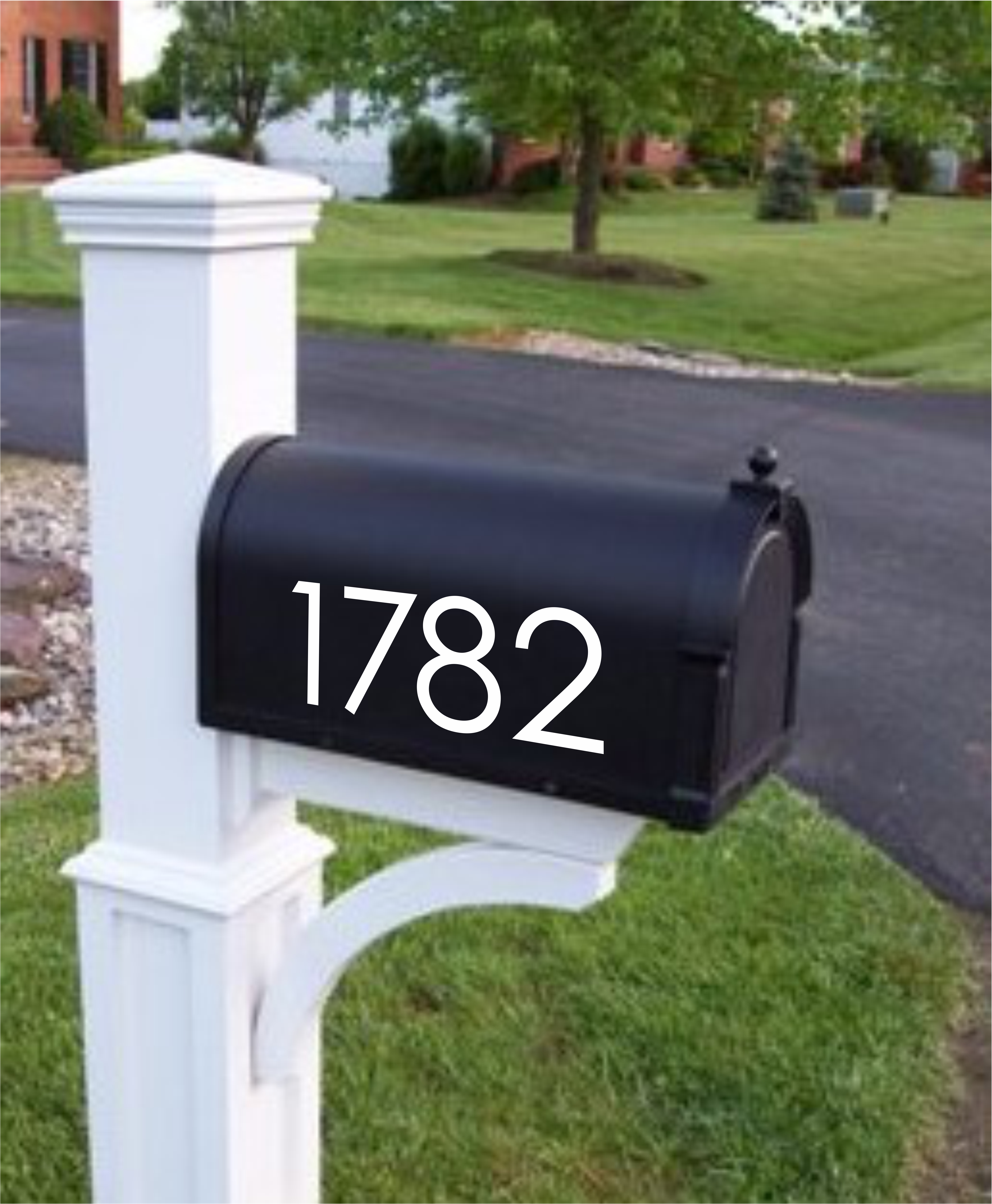 Custom Mailbox Number Decal