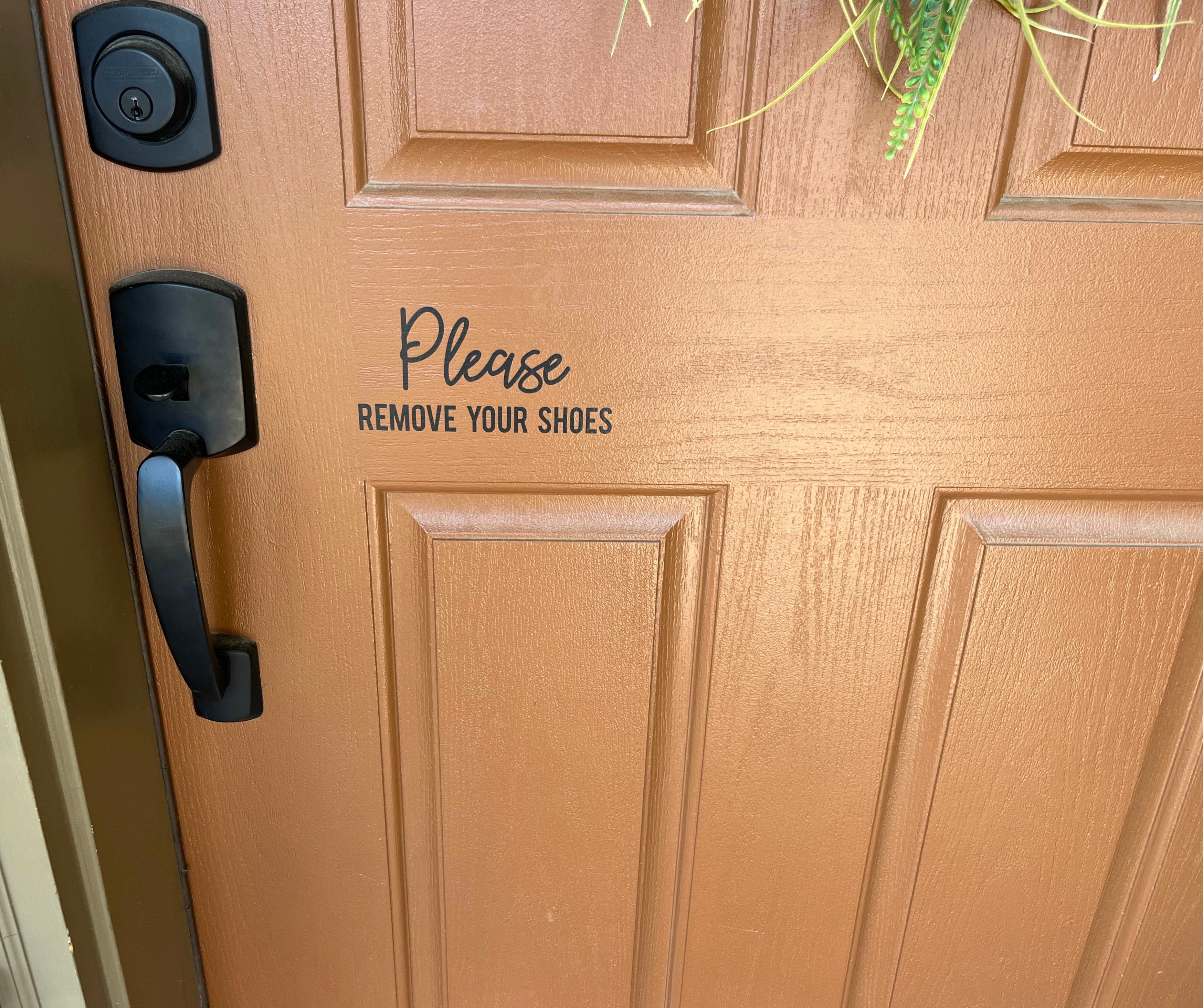 Please Remove Your Shoes Door Decal