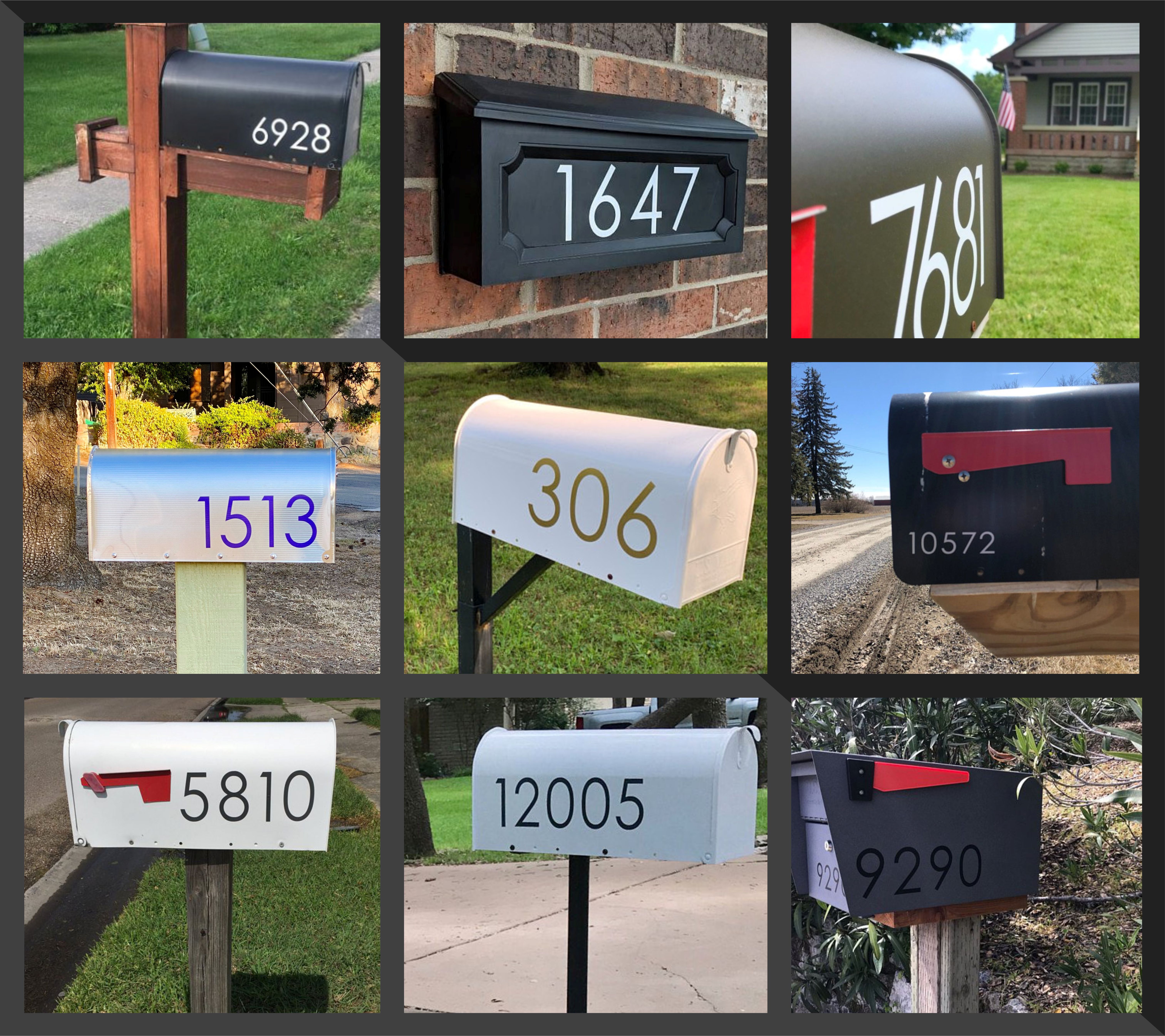Custom Mailbox Number Decal