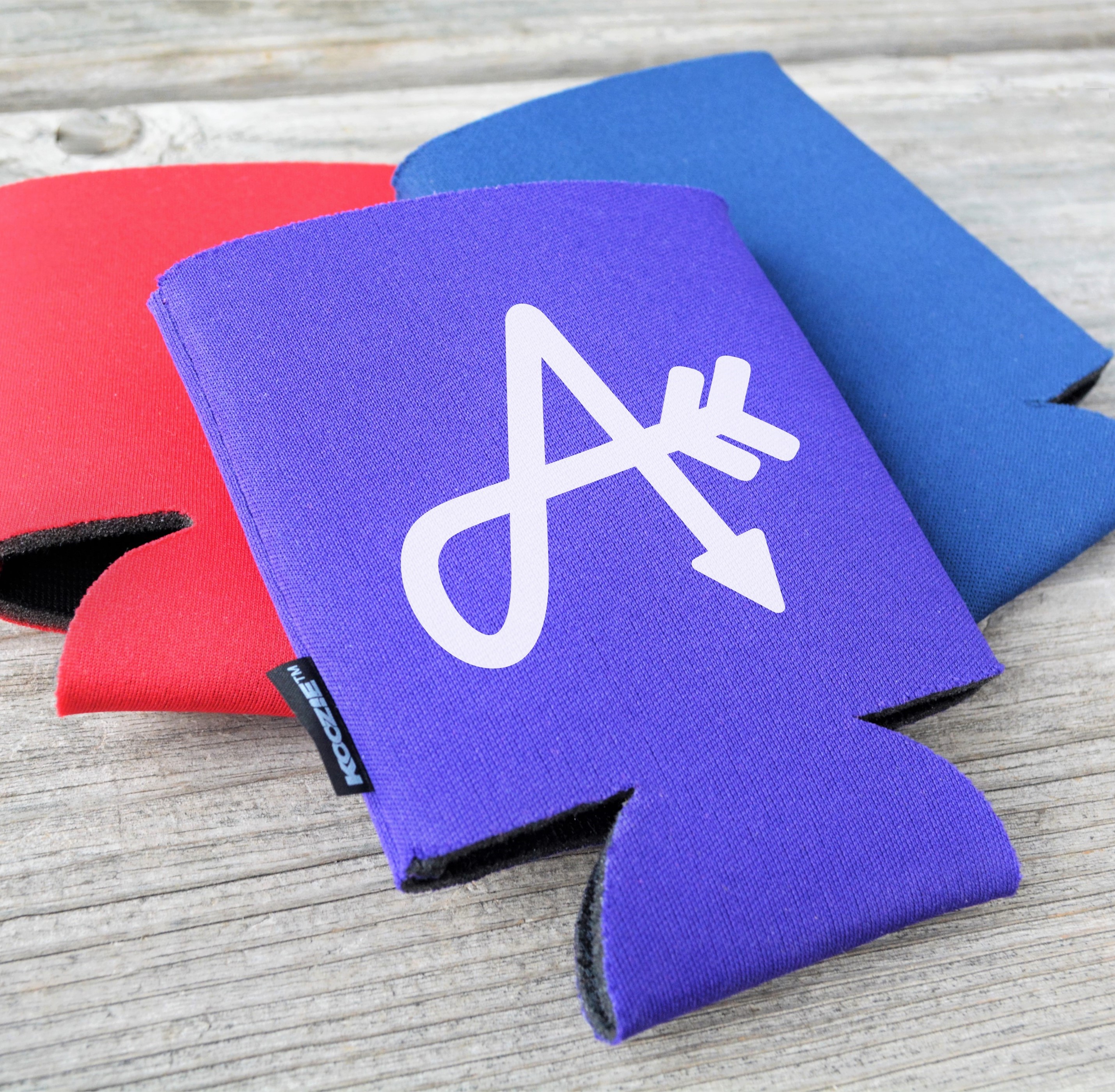 Set of 2 Cattle Brand Can Coolers