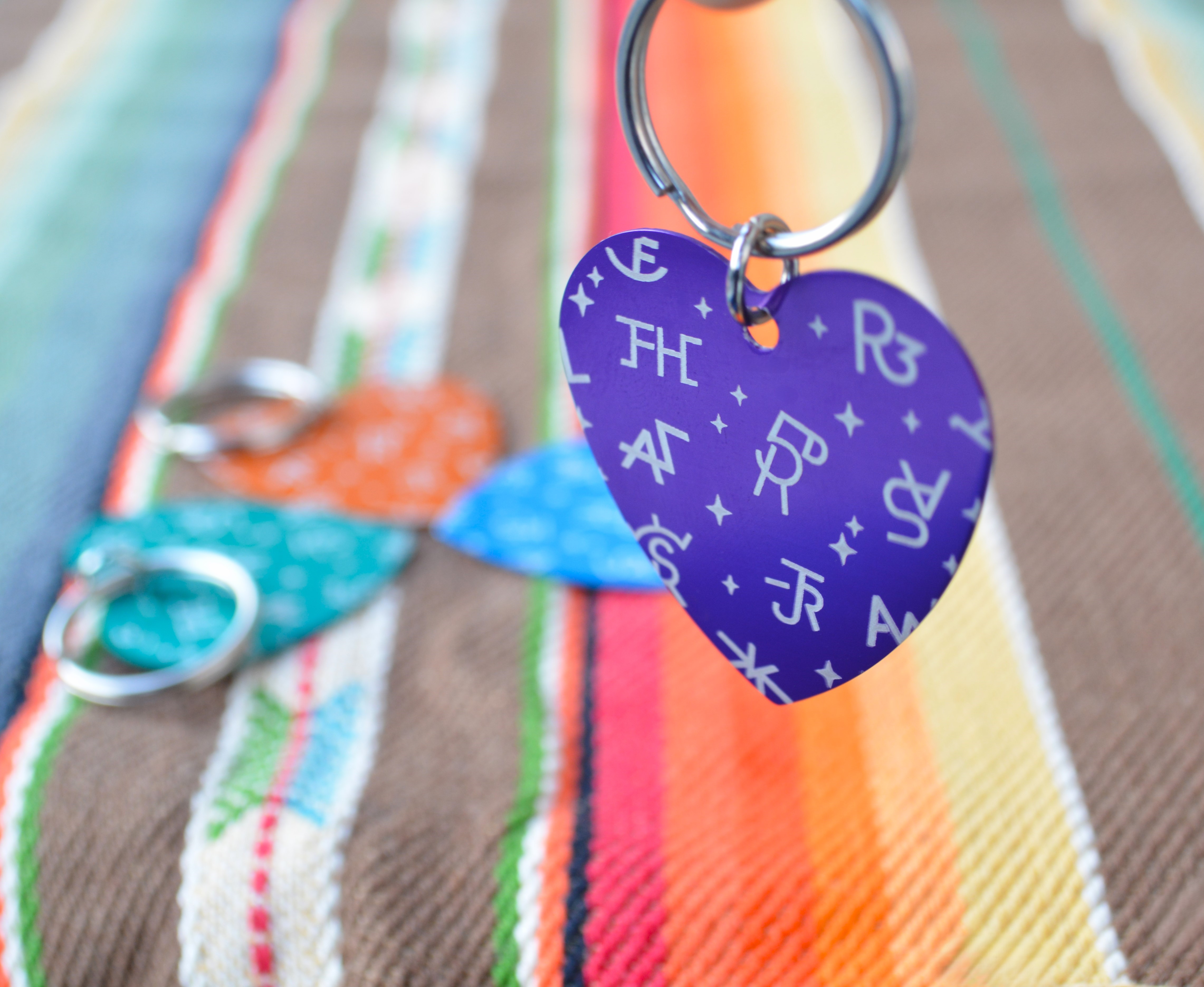 Cattle Brand Heart Keychain