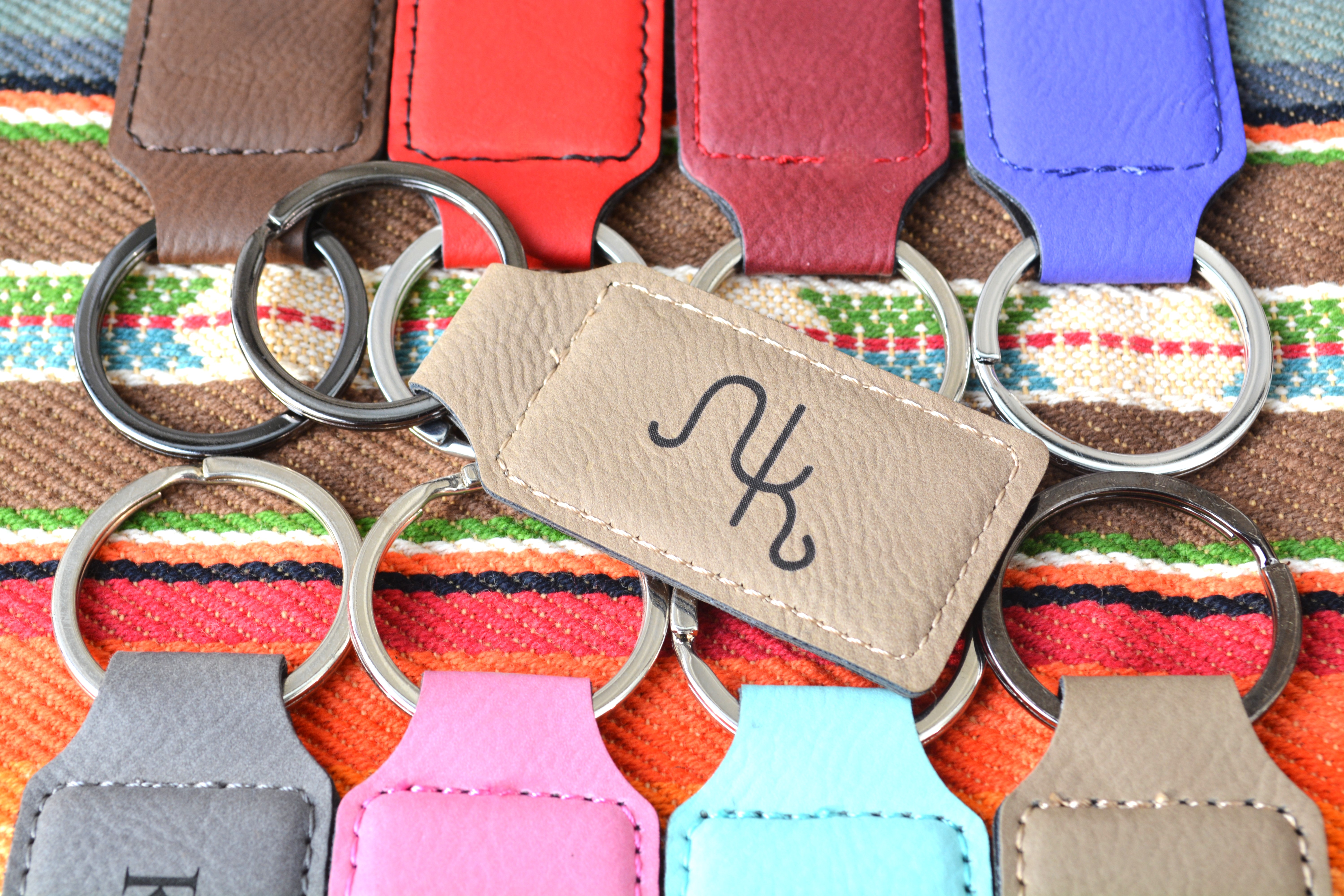 Custom Engraved Cattle Brand Keychain