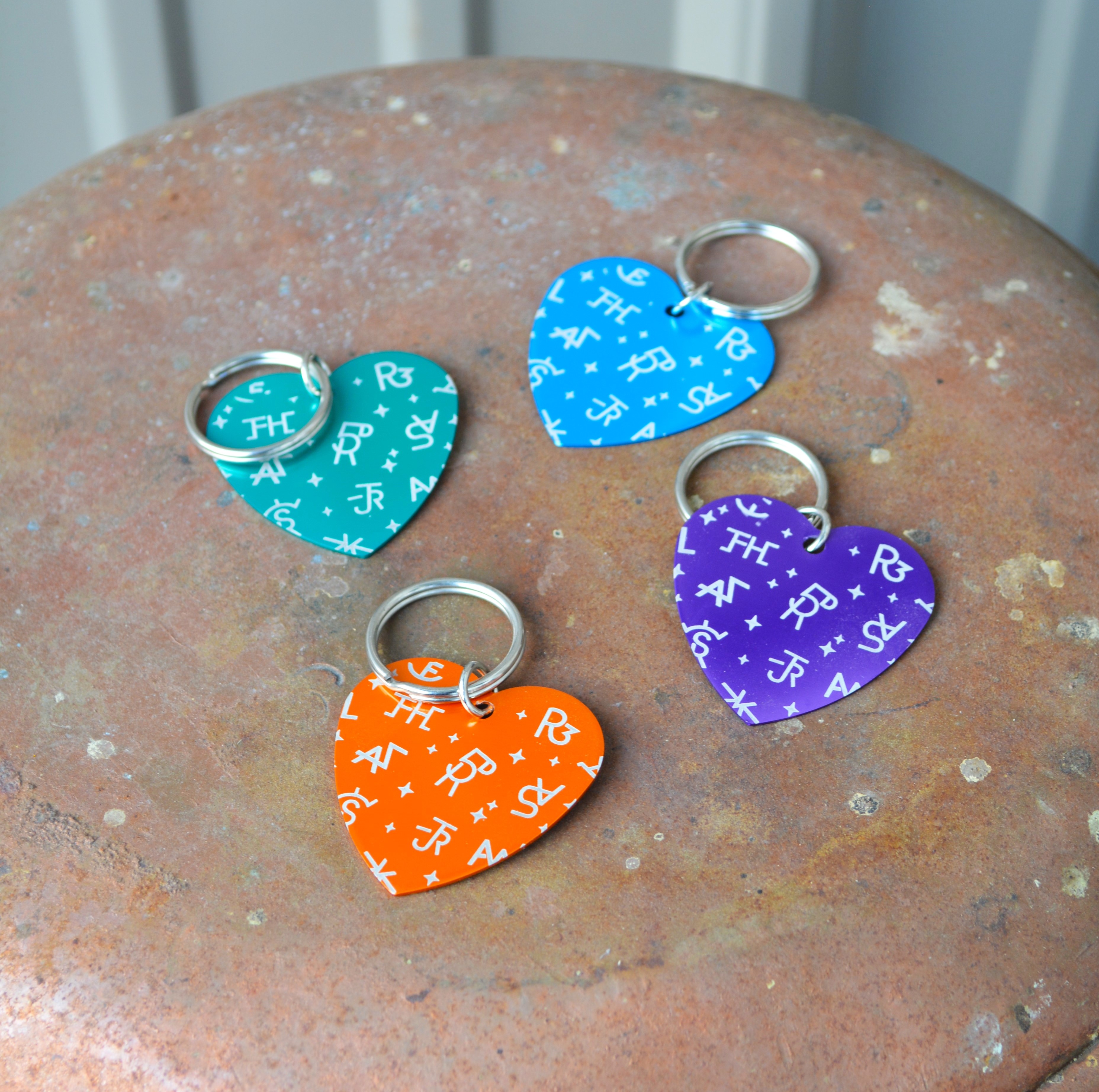 Cattle Brand Heart Keychain