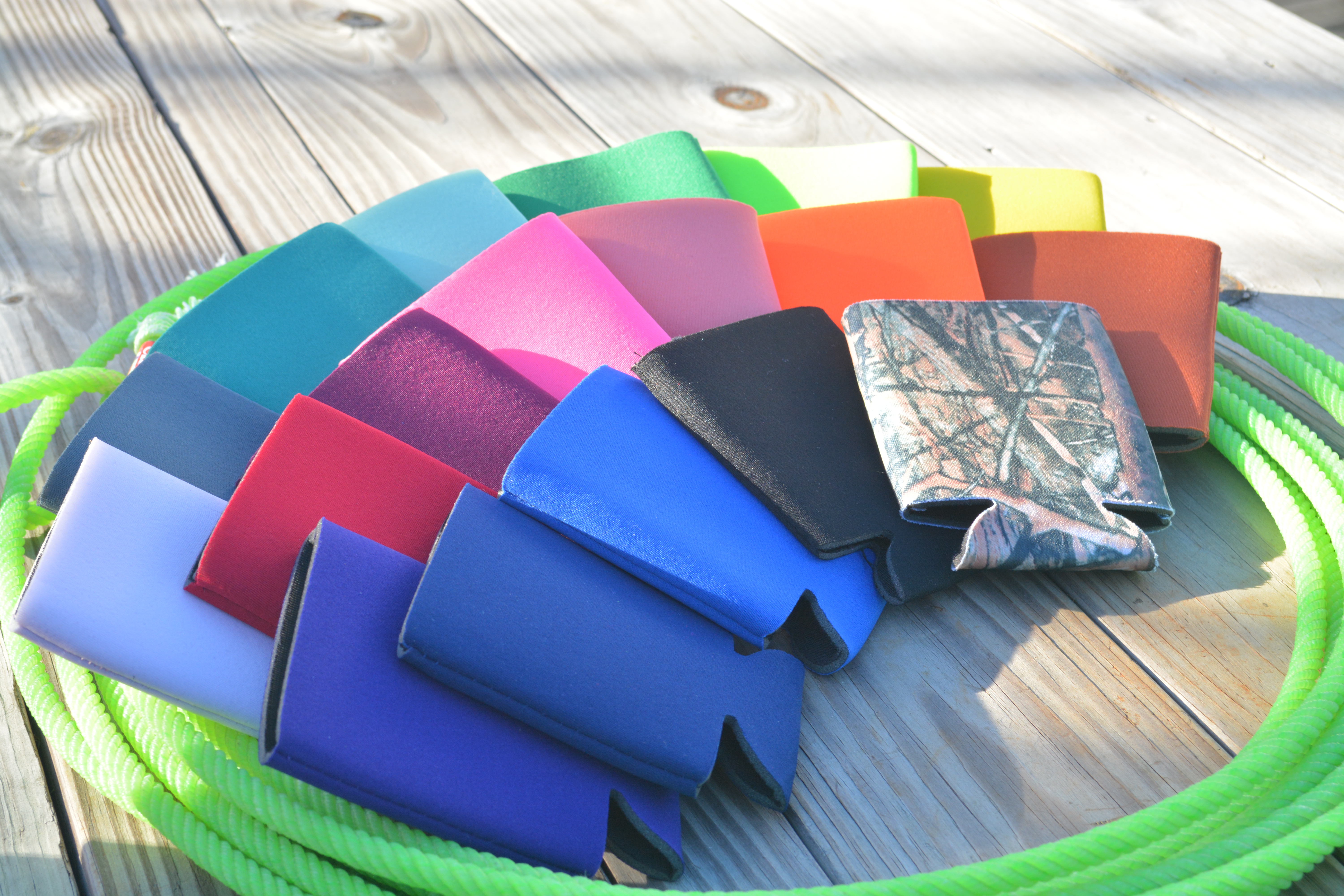 Set of 2 Cattle Brand Can Coolers