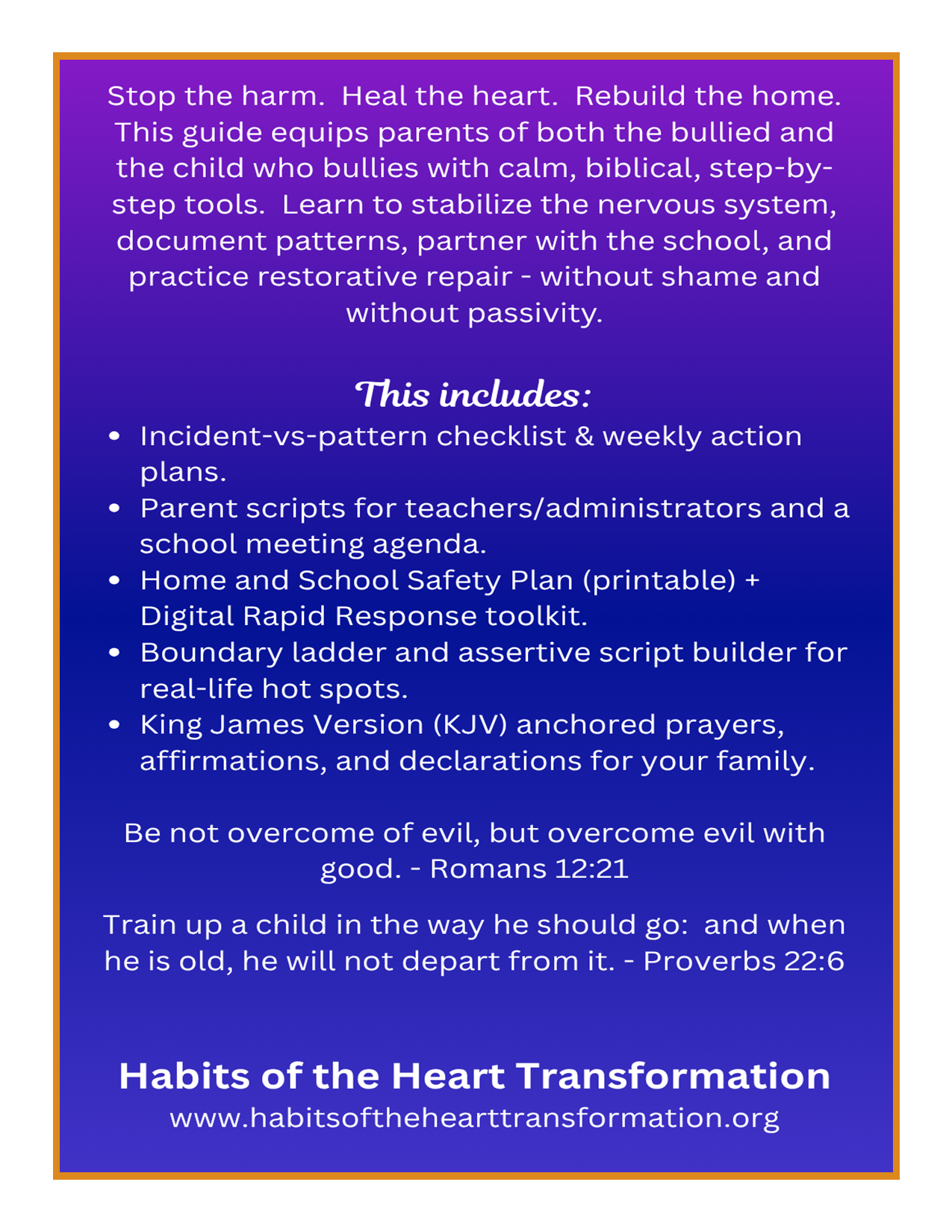 Bullying Solutions:  A Christian Parent’s Compassionate Guide (PDF)