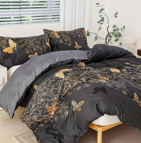 Butterfly Patterned Bedding Set